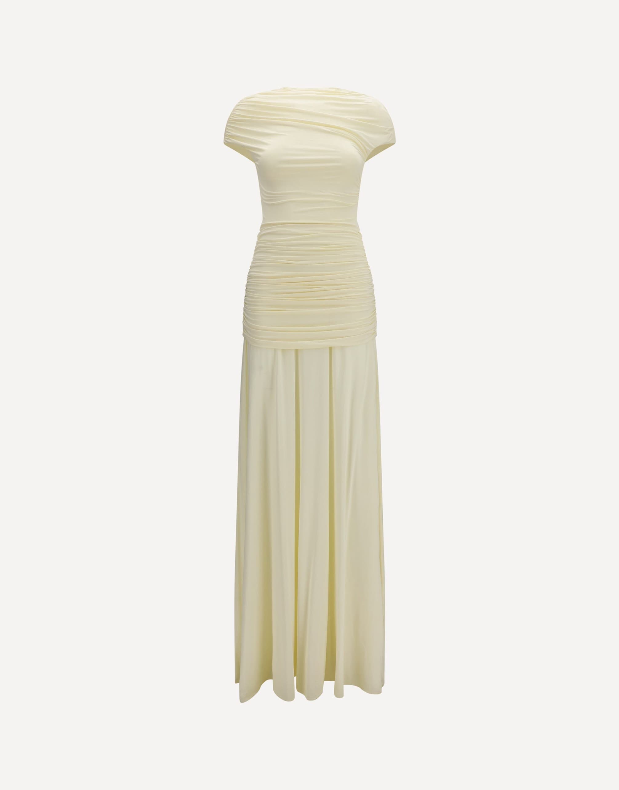 Self-Portrait Draped Jersey Maxi Dress