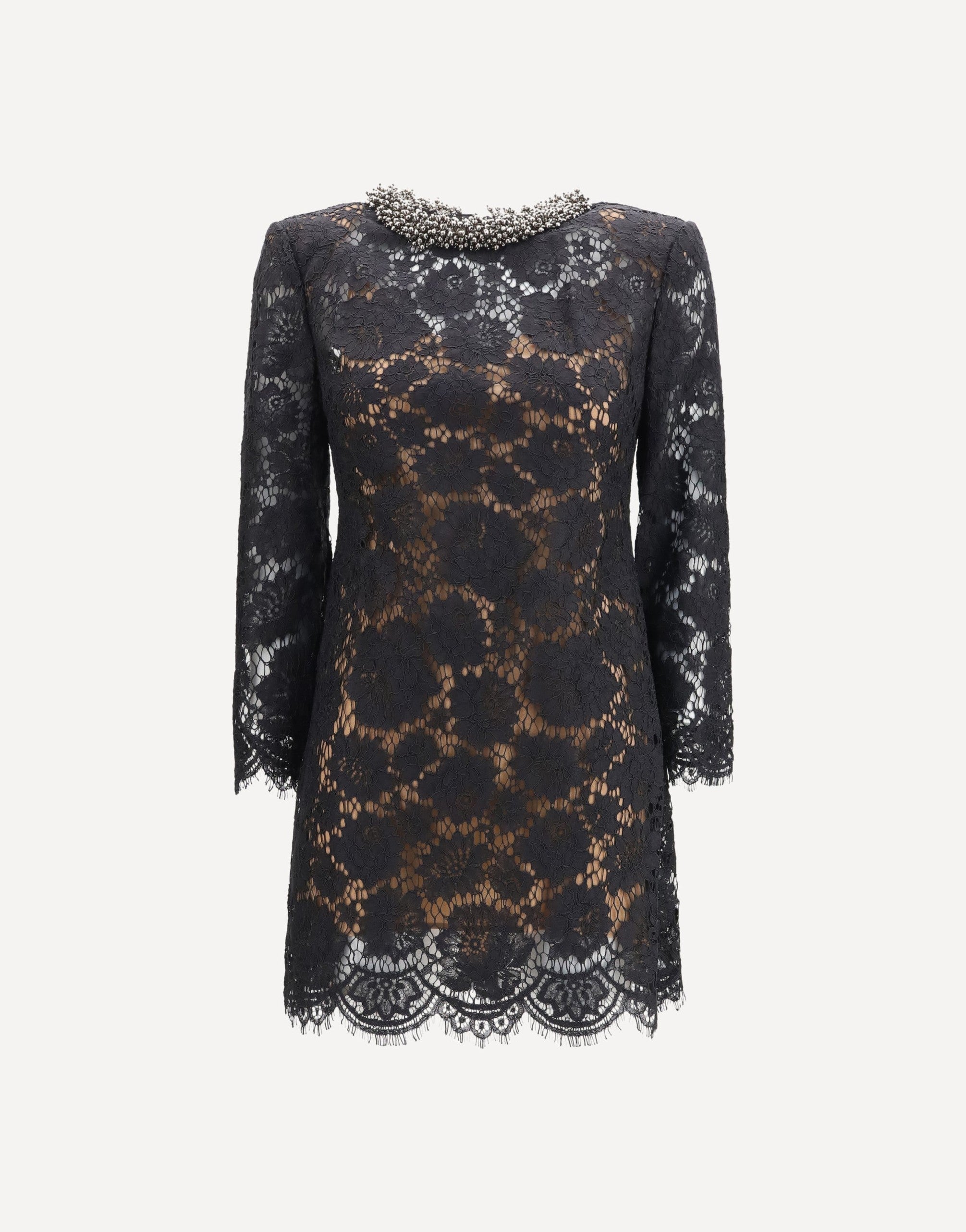 Self-Portrait Lace Long Sleeve Mini Dress