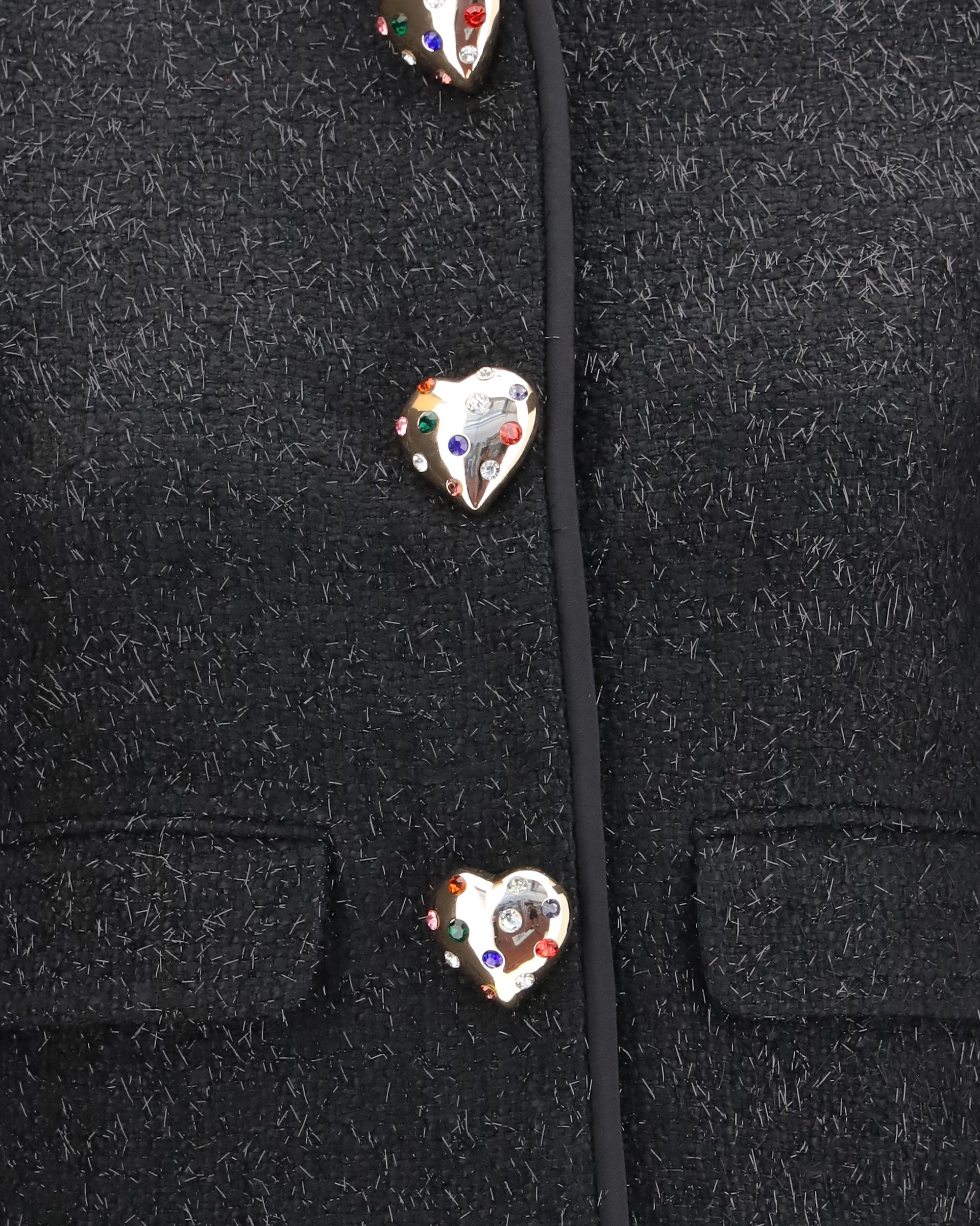 Self-Portrait Metallic Bouclé Jacket