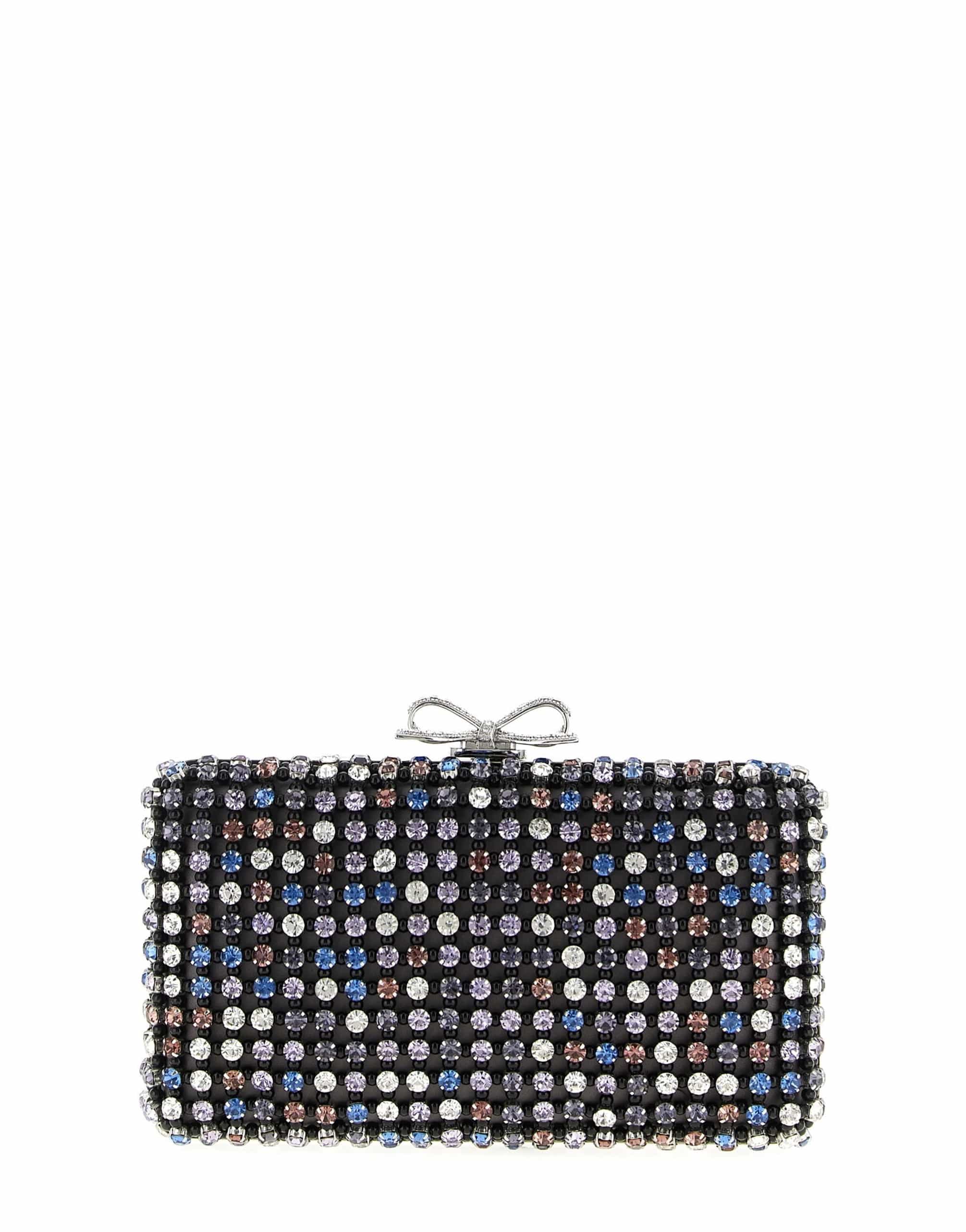 Self-Portrait Self-Portrait Multi Crystal Chainmail Clutch