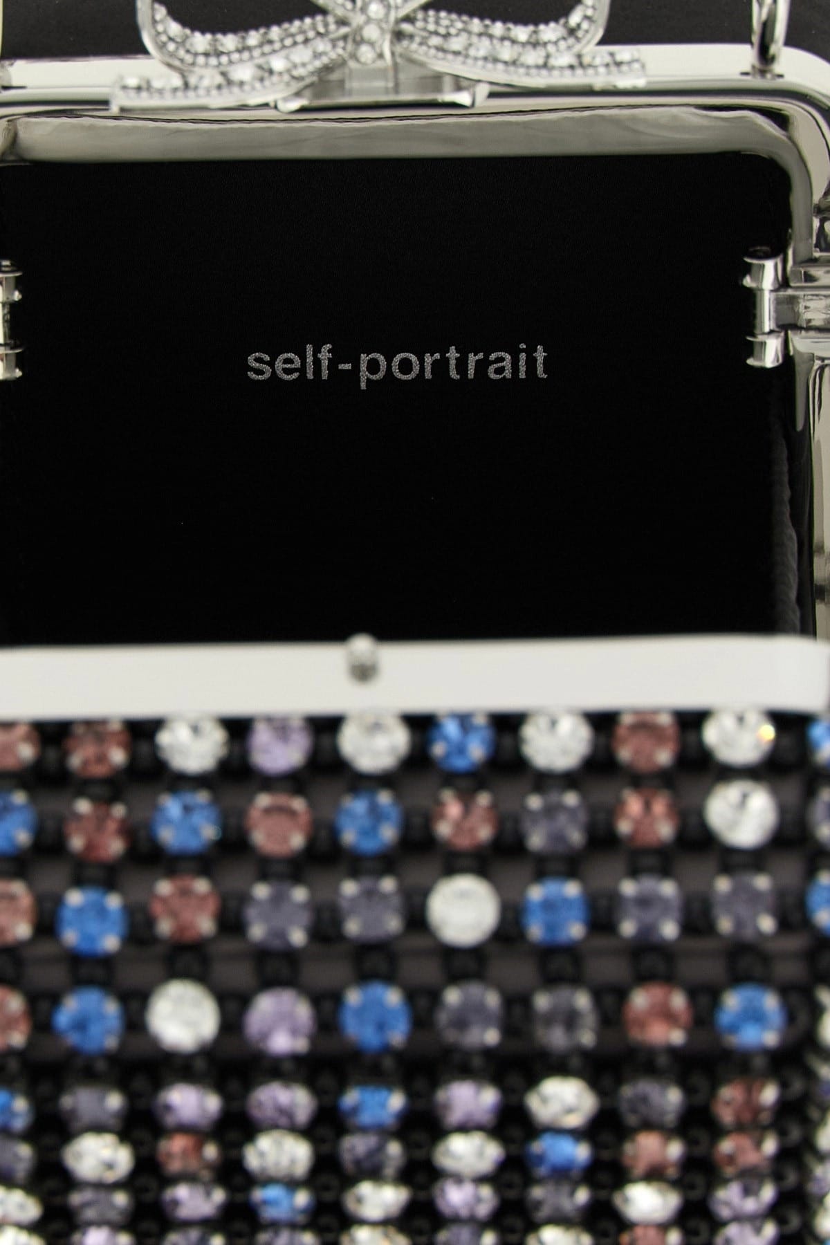 Self-Portrait Self-Portrait Multi Crystal Chainmail Handbag
