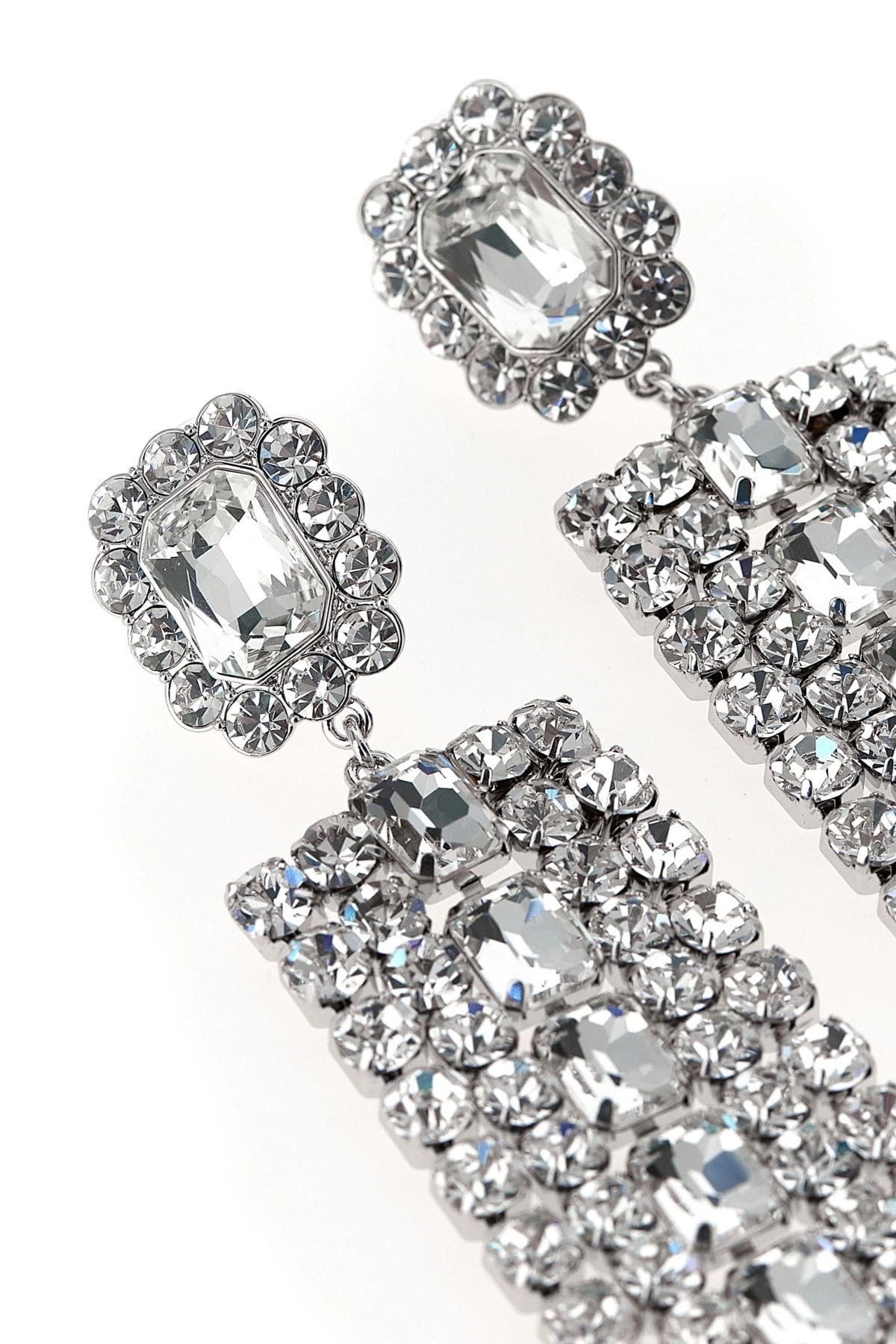 Self-Portrait Self-Portrait Multi Crystal Droplet Earrings