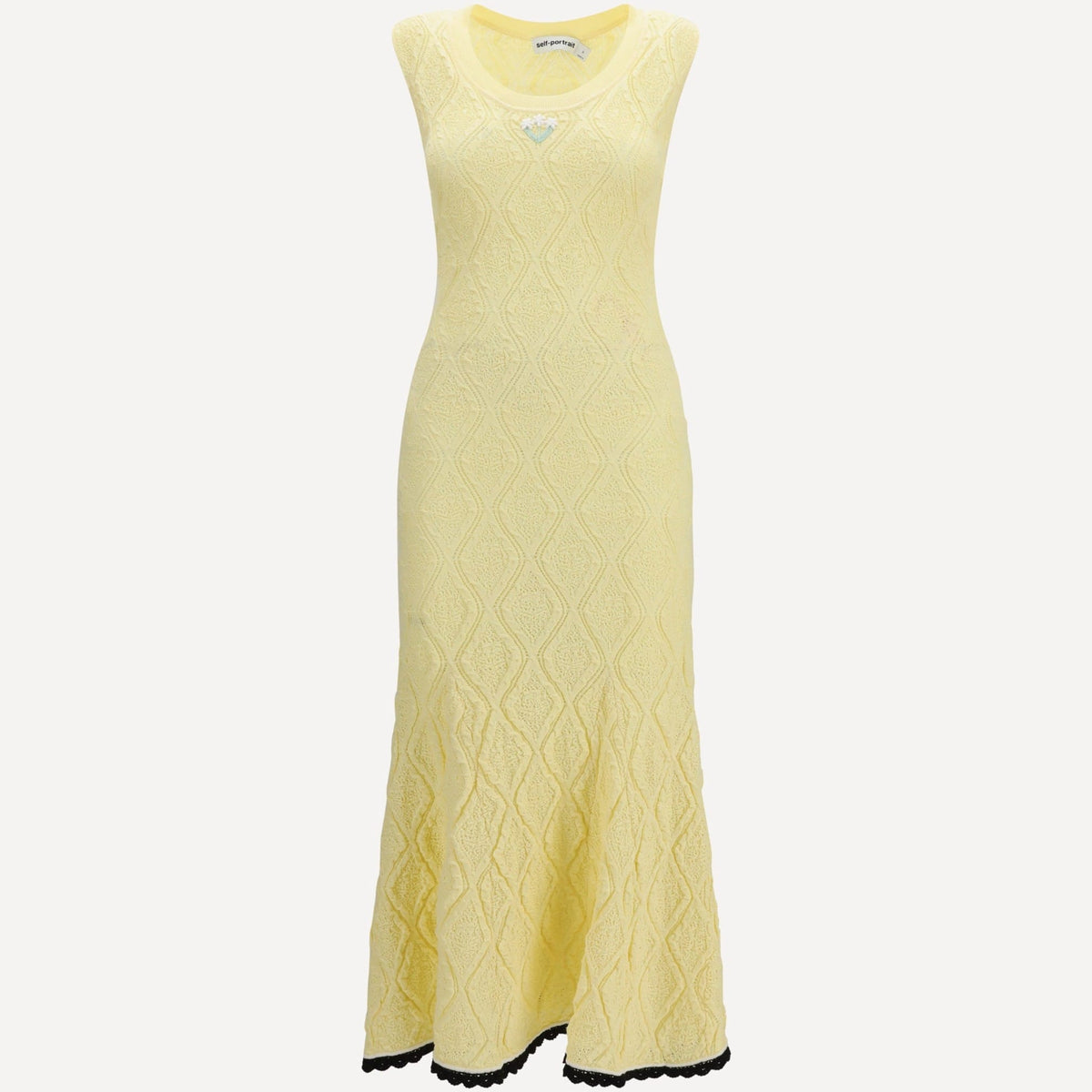 Self-Portrait Bicolor Cotton Casual Dress
