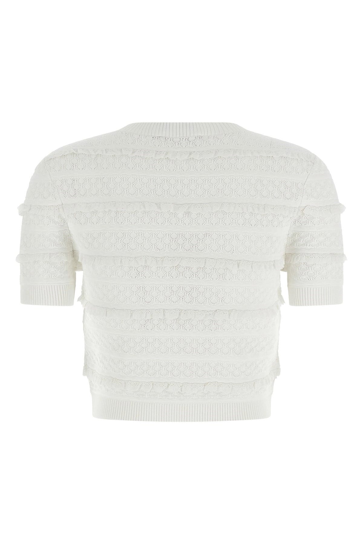 Self-Portrait Self-Portrait Pointelle Knit Top