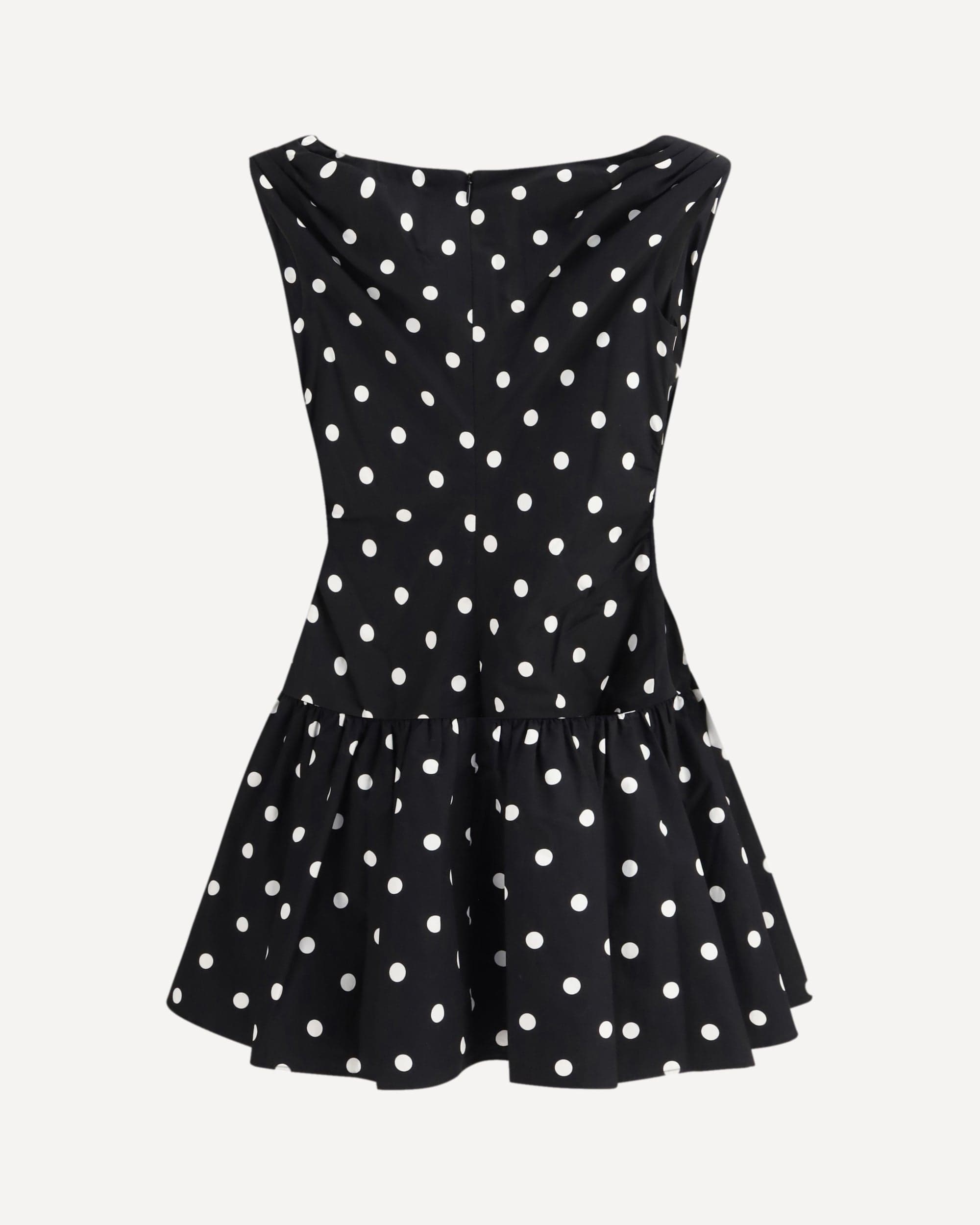 Self-Portrait Polka Dot Cotton Off-Shoulder Mini Dress - alternate view