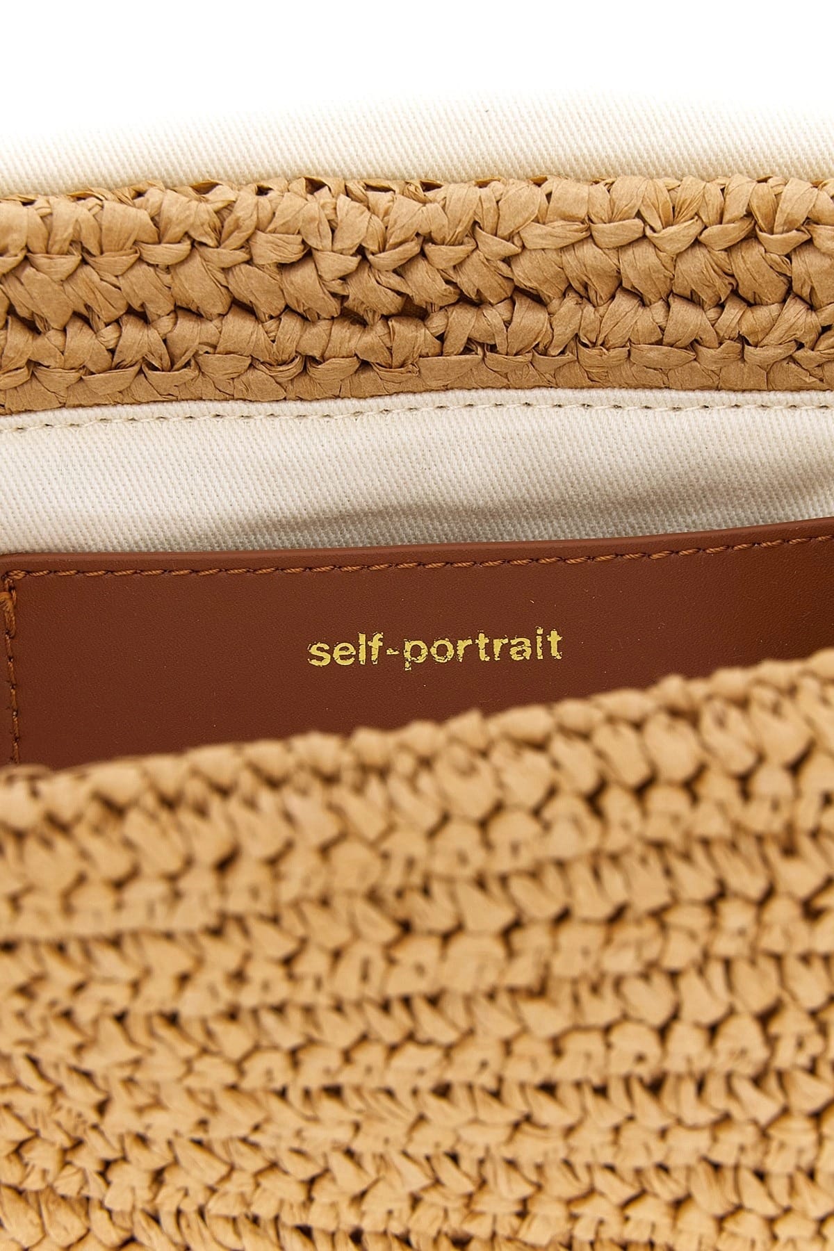 Self-Portrait Self-Portrait Raffia Bow Charm Shoulder Bag
