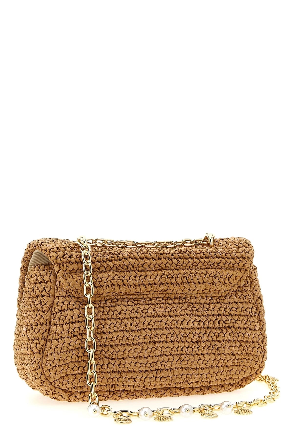 Self-Portrait Self-Portrait Raffia Bow Charm Shoulder Bag