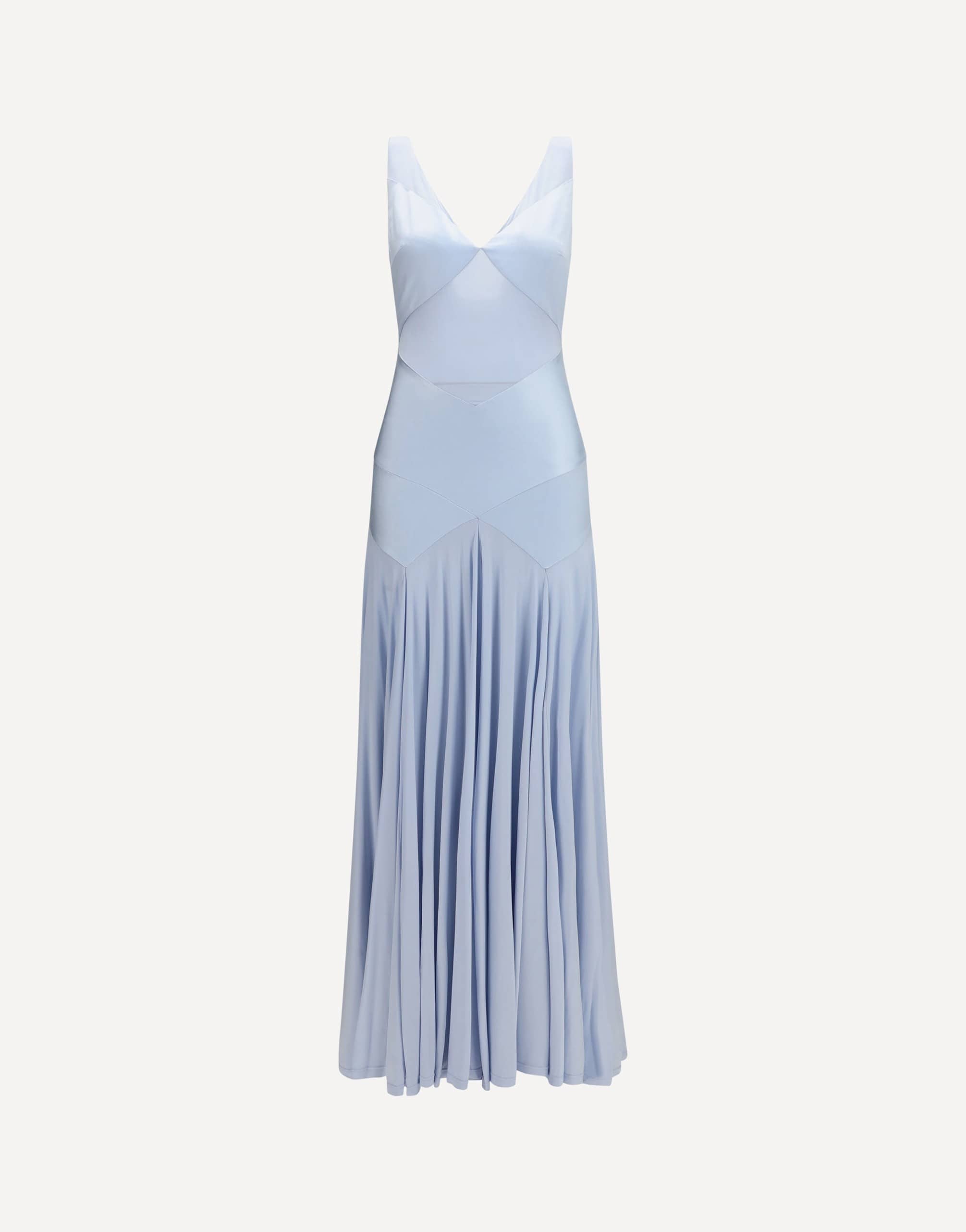 Self-Portrait Satin And Jersey Maxi Dress