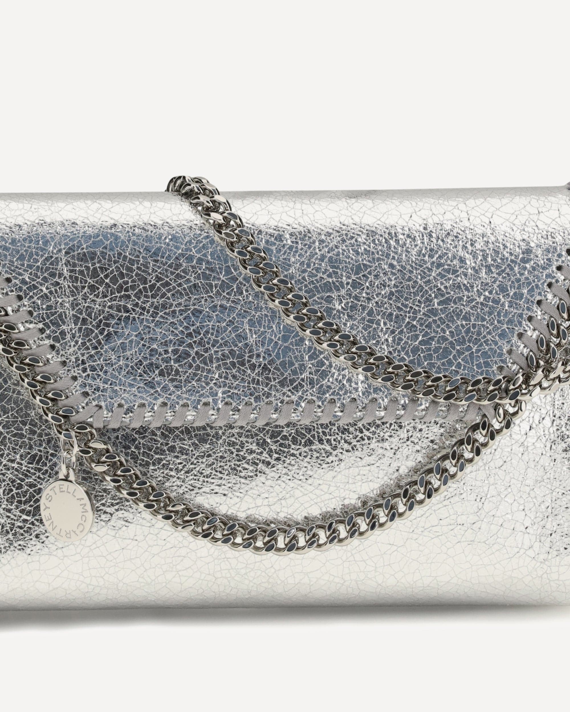 Stella McCartney Stella McCartney Falabella Metallic Fabric Shoulder Bag