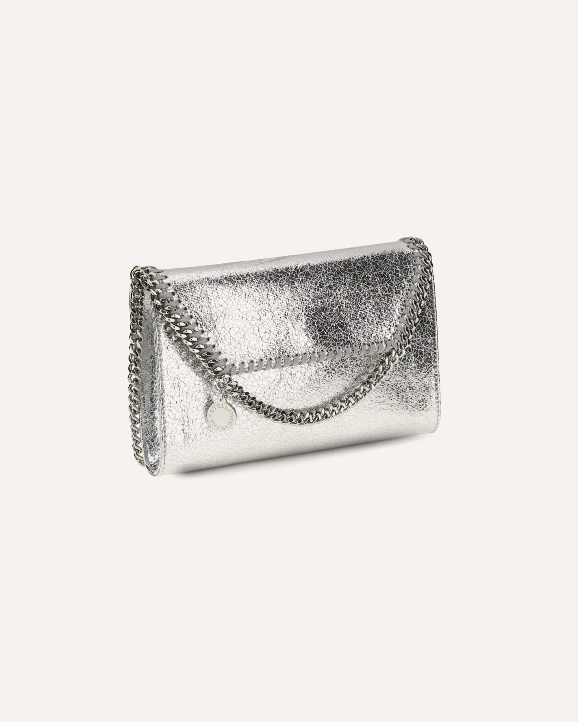 Stella McCartney Stella McCartney Falabella Metallic Fabric Shoulder Bag