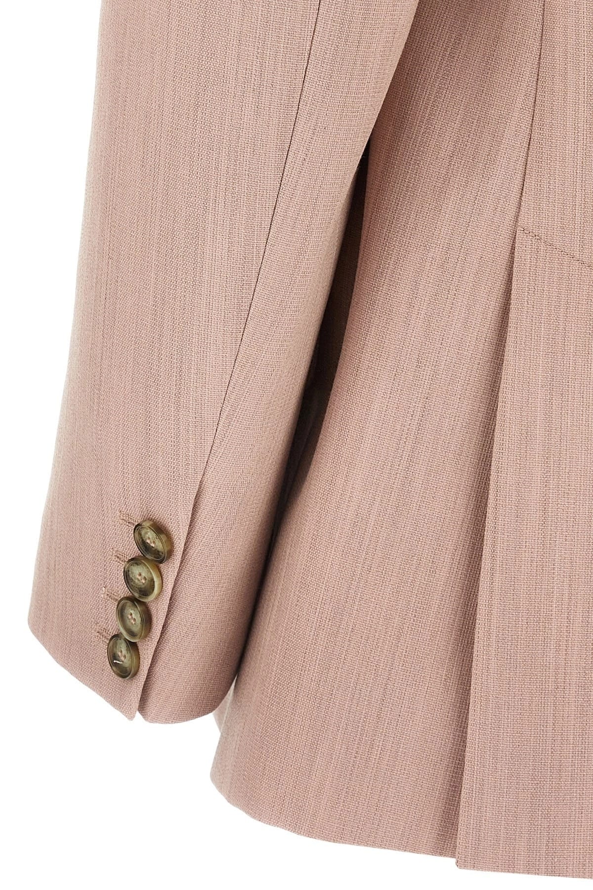 Stella McCartney Stella McCartney Pink Double-Breasted Wool Blazer