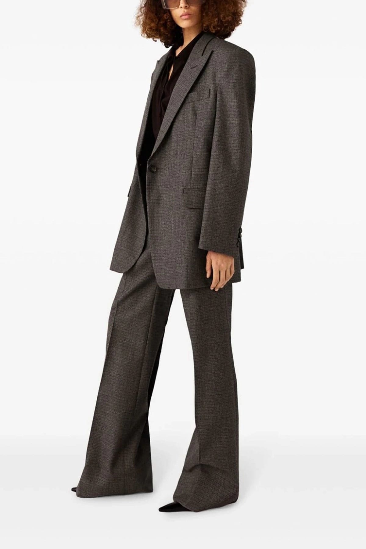 Stella McCartney Single-Breasted Micro Houndstooth Blazer - alternate view