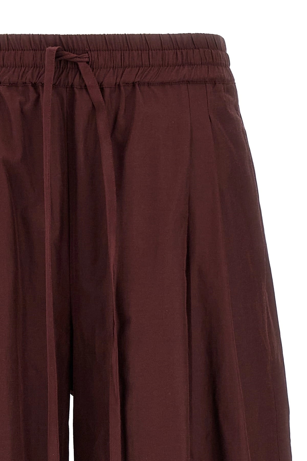 The Andamane The Andamane Bordeaux Taffeta Flared Pants