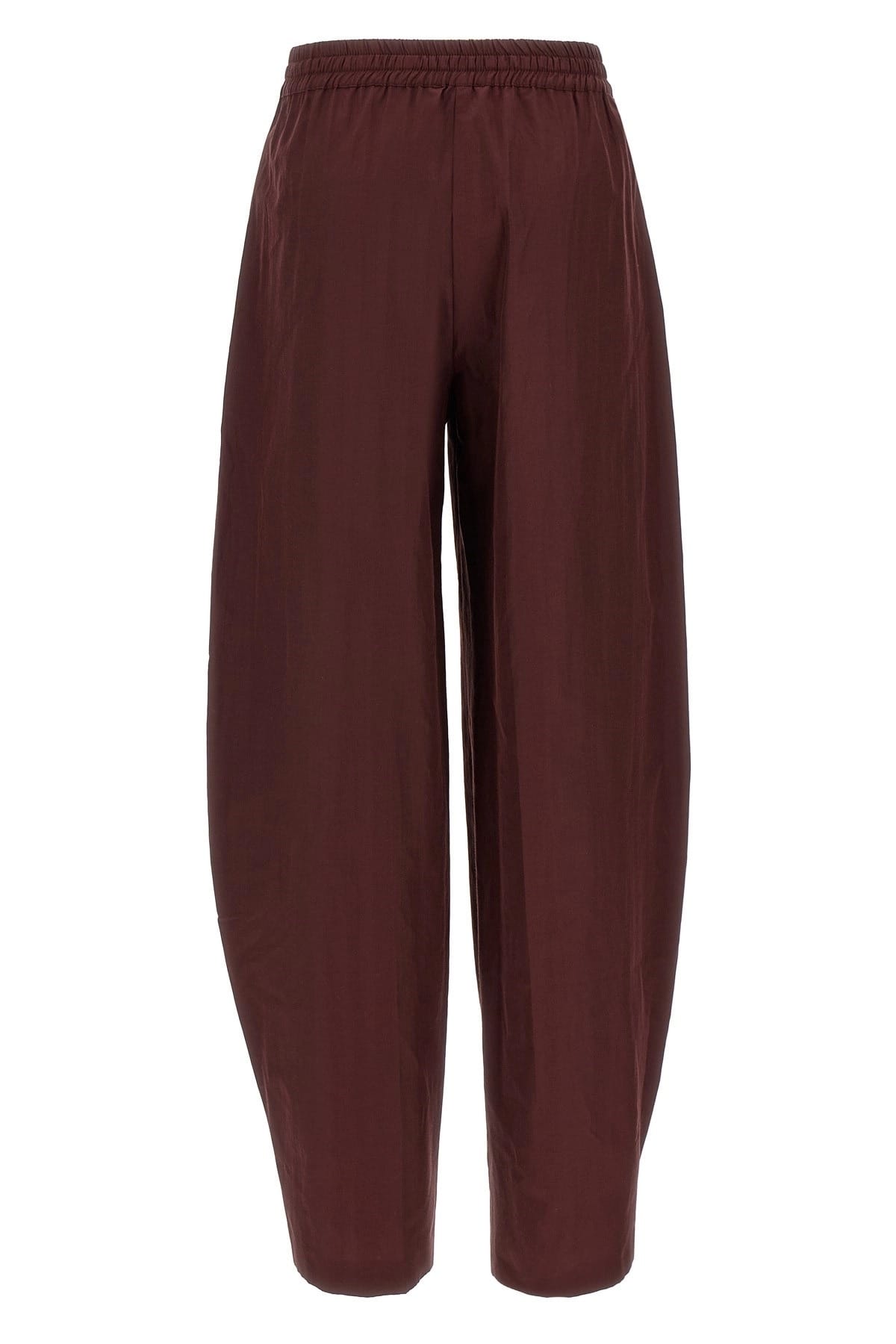 The Andamane The Andamane Bordeaux Taffeta Flared Pants