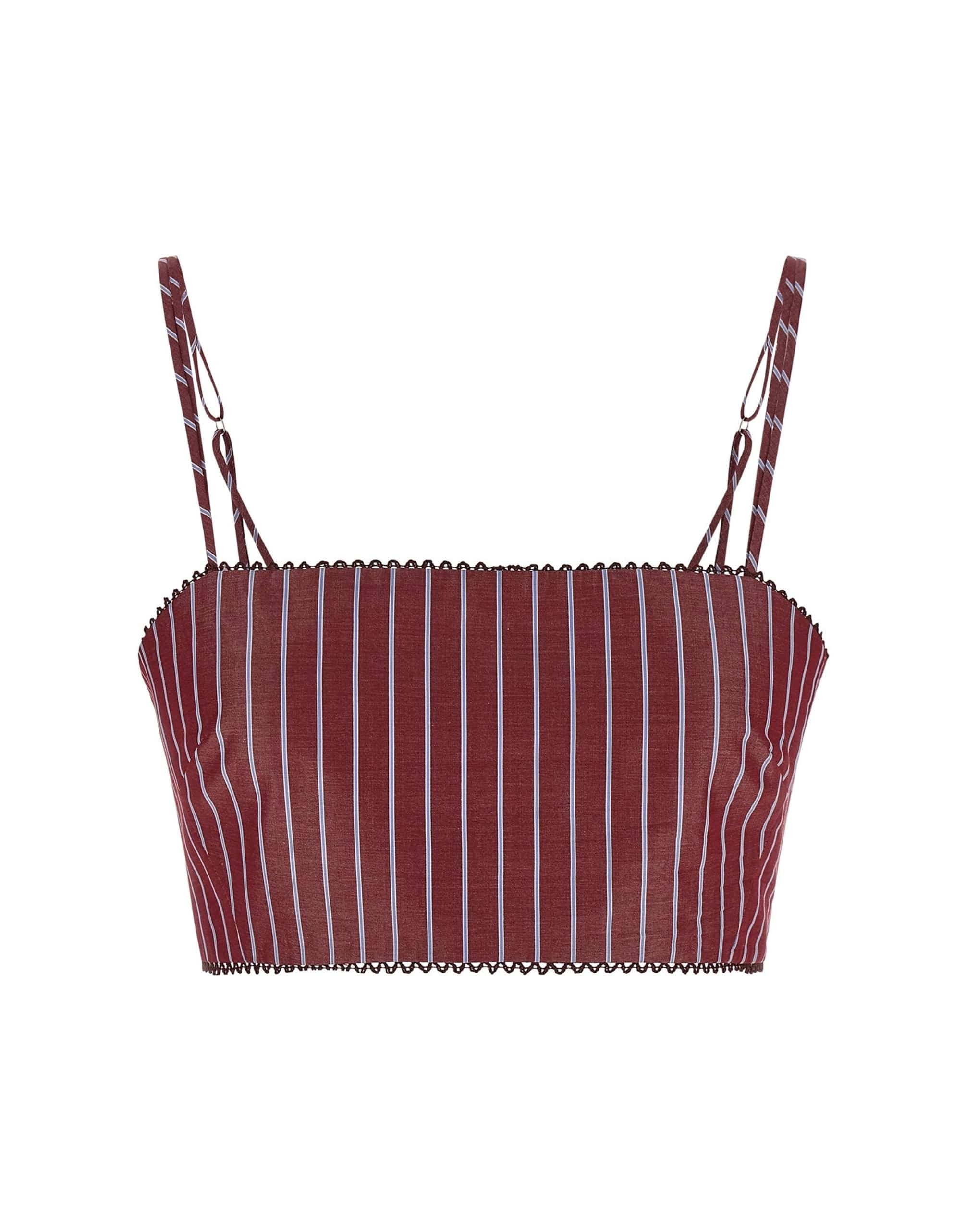 The Andamane The Andamane Carrie Striped Crop Top