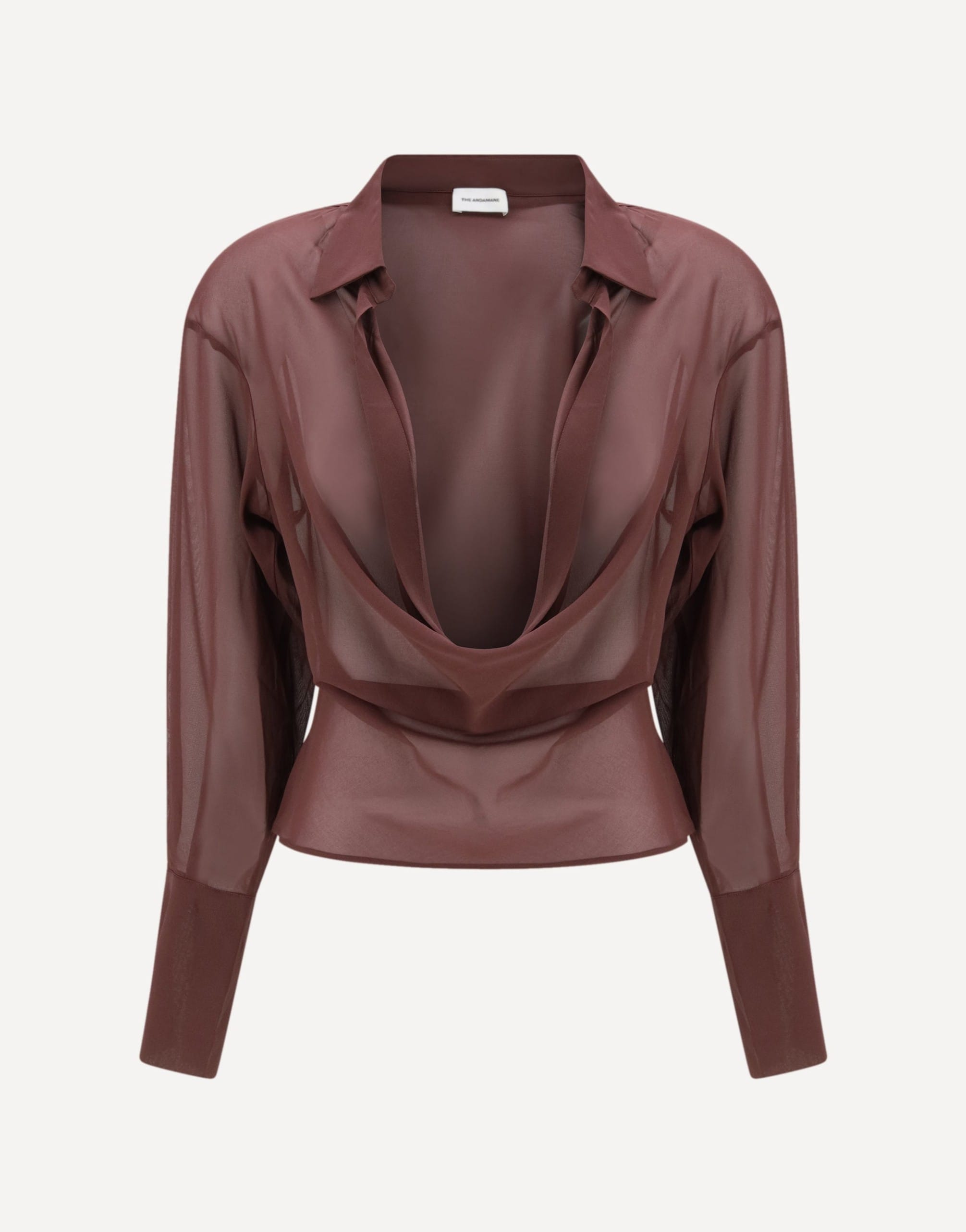 The Andamane Draped Shirt With Long Sleeves
