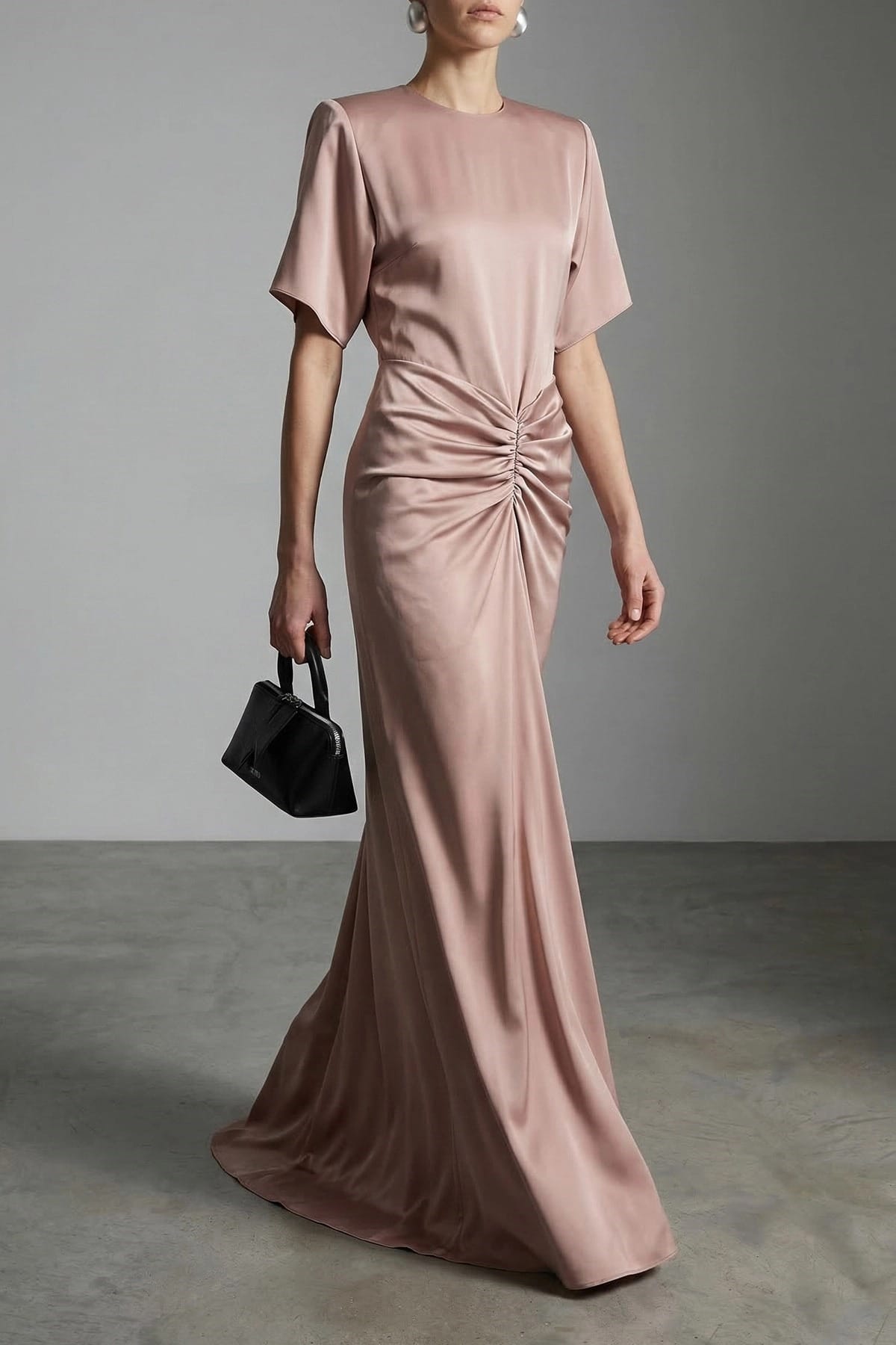 The Andamane Iris Satin Maxi Dress - alternate view