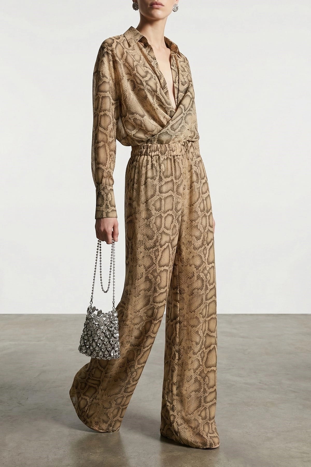 The Andamane The Andamane Paloma Python Print Bodysuit