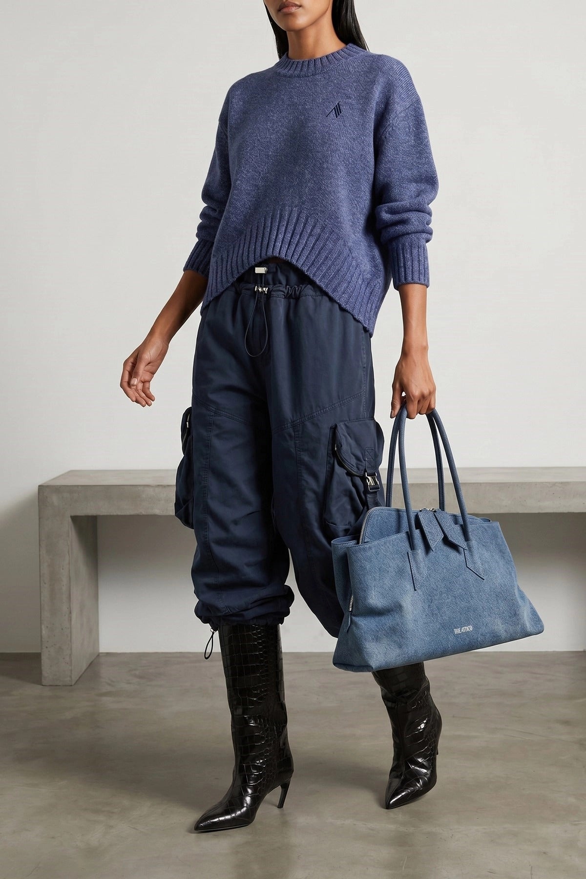 The Attico Asymmetrical Hem Sweater - alternate view