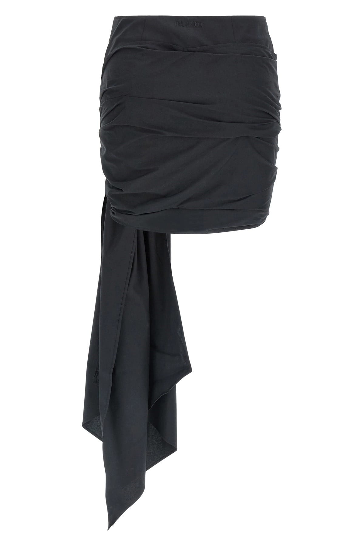 The Attico Black Bow Mini Skirt