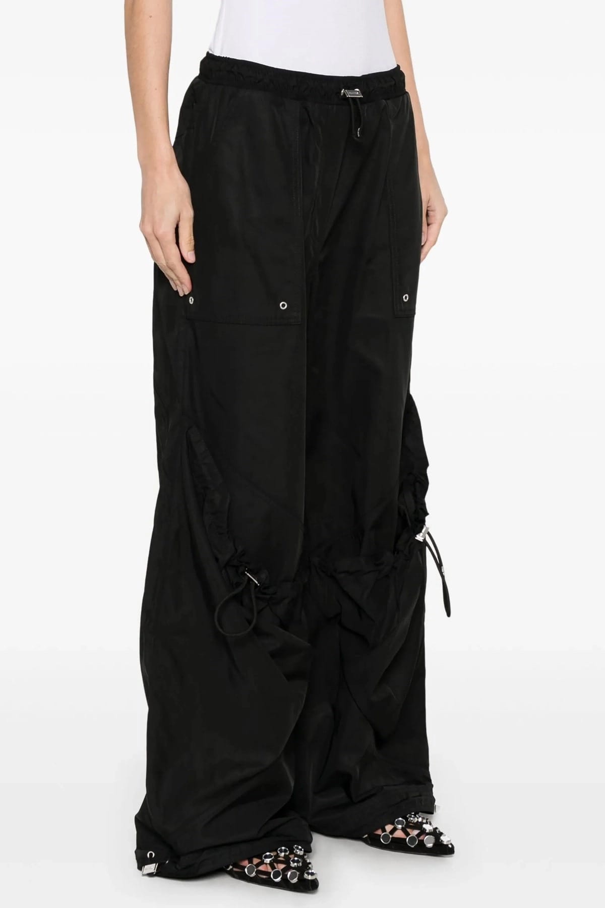 The Attico Black Oversized Drawstring Pants - alternate view