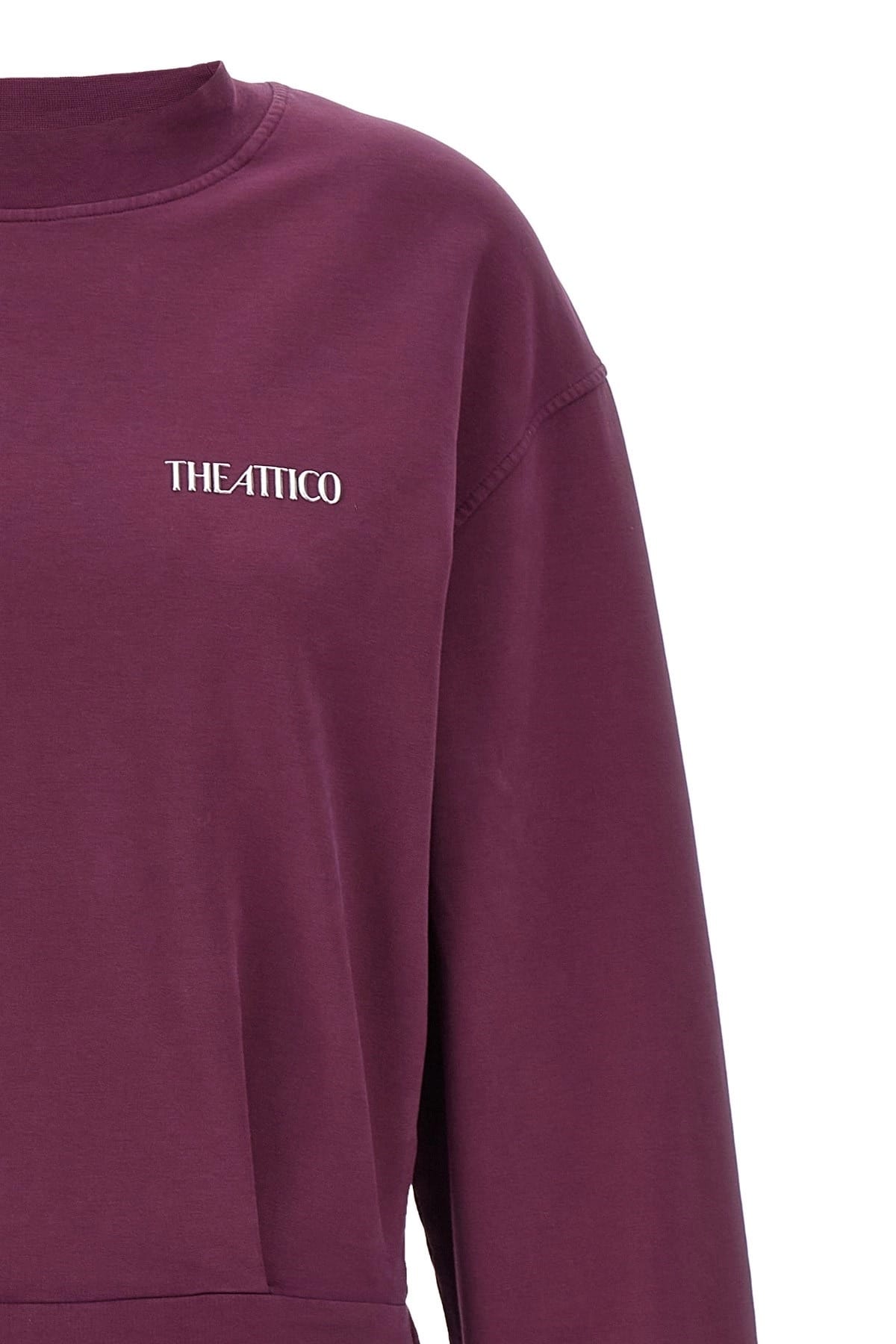 The Attico The Attico Bordeaux Draped Mini Dress