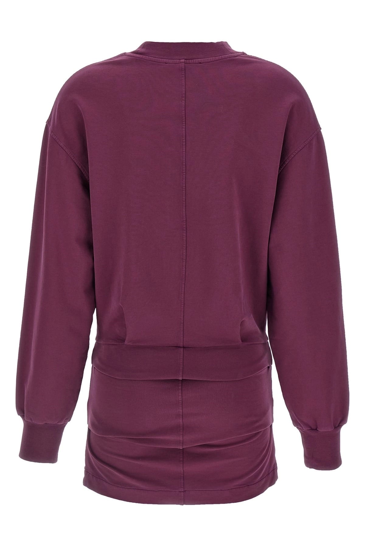 The Attico Bordeaux gedrapeerde mini-jurk - alternate view