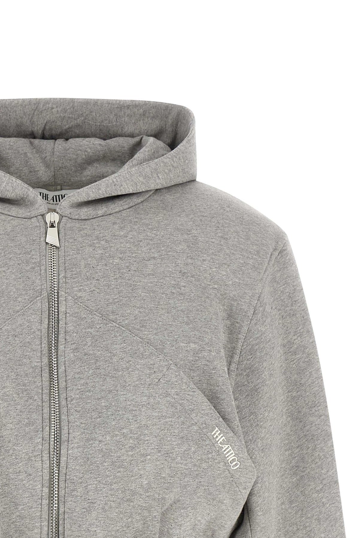 The Attico Cropped Zip Hoodie