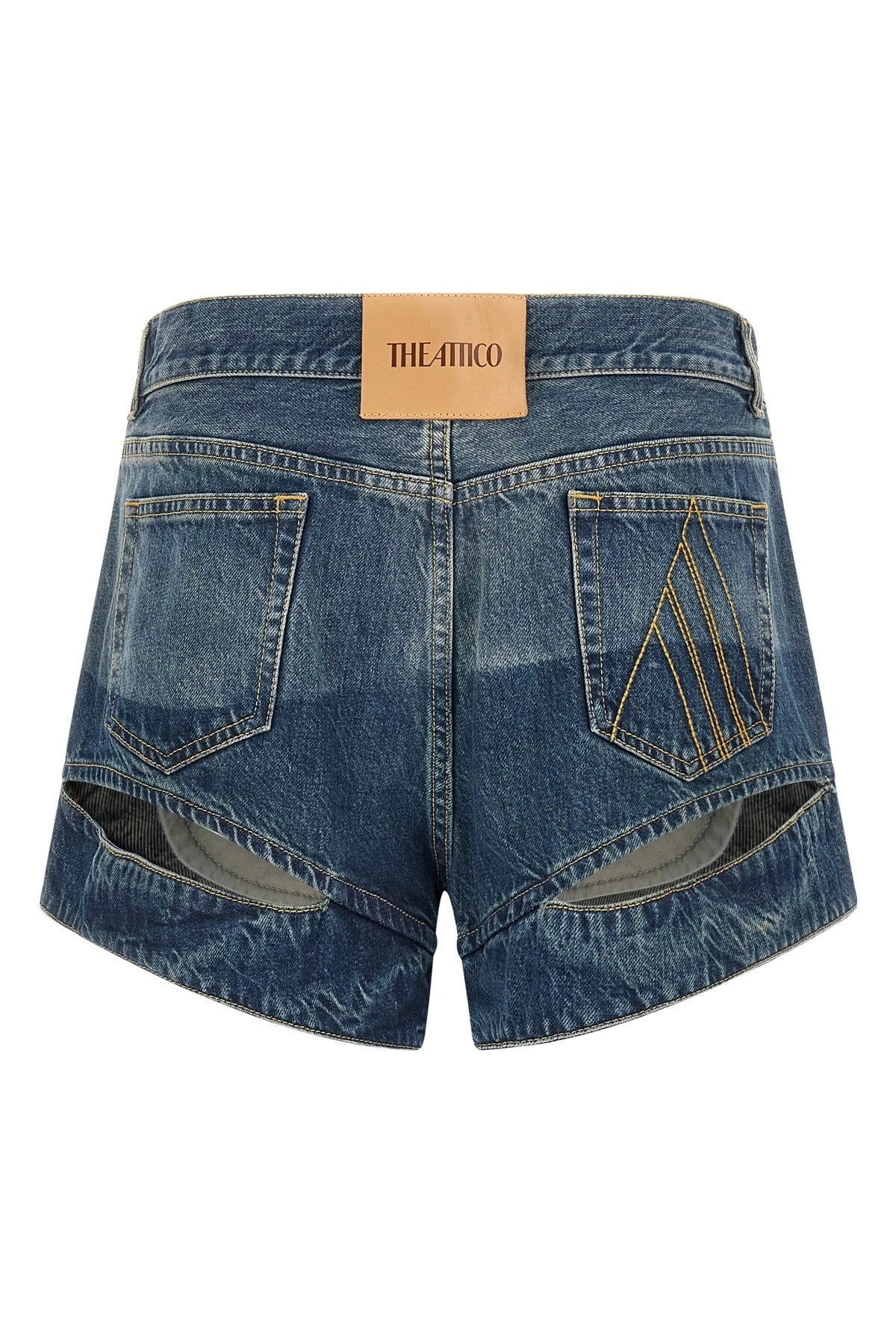 Shorts in denim cut-out The Attico