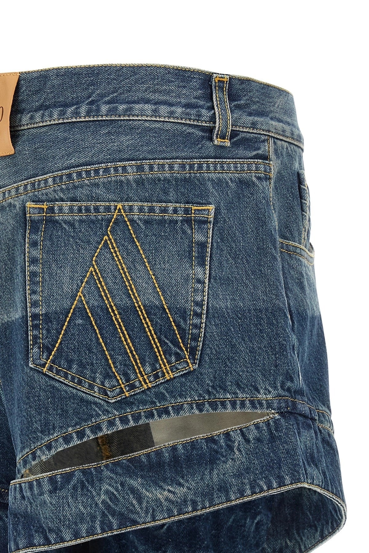 Shorts in denim cut-out The Attico