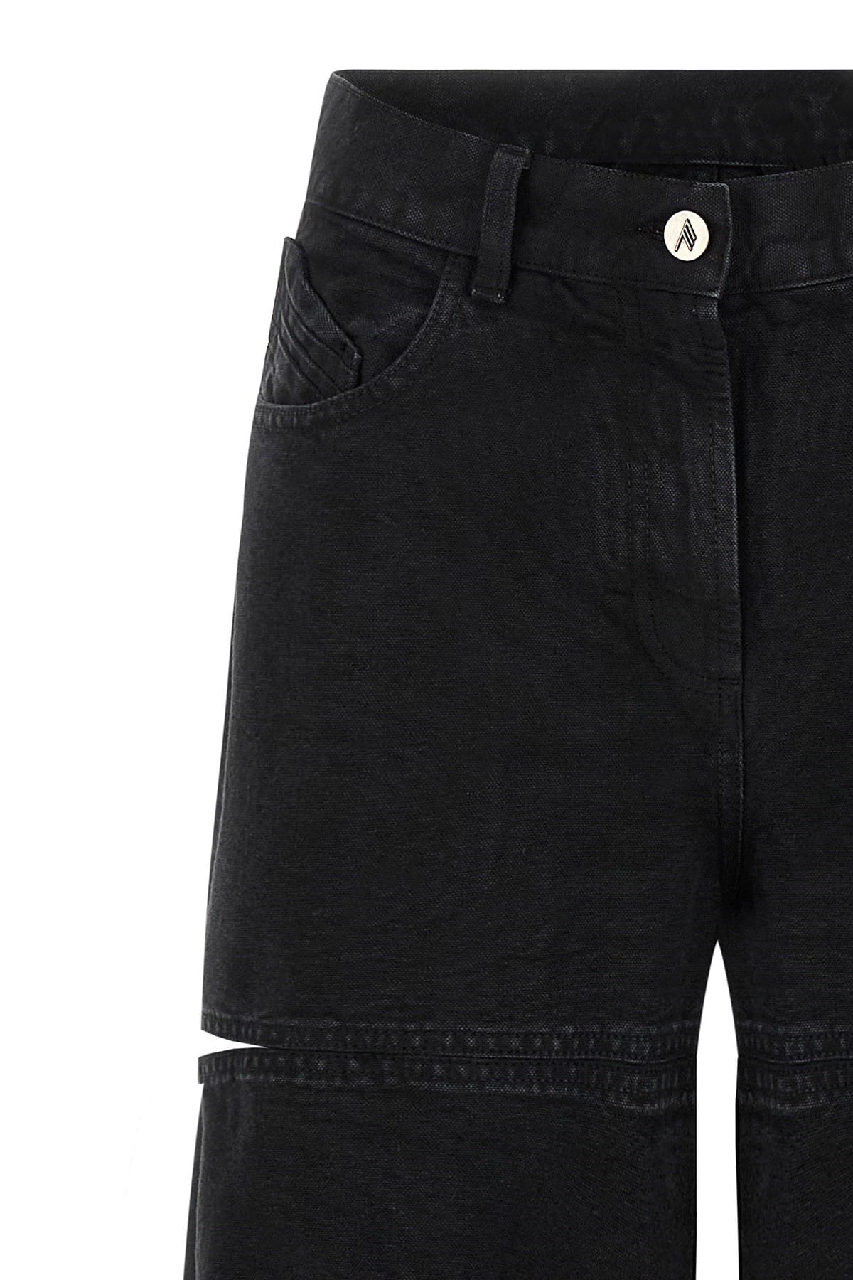 The Attico The Attico Cut-Out Wide-Leg Jeans