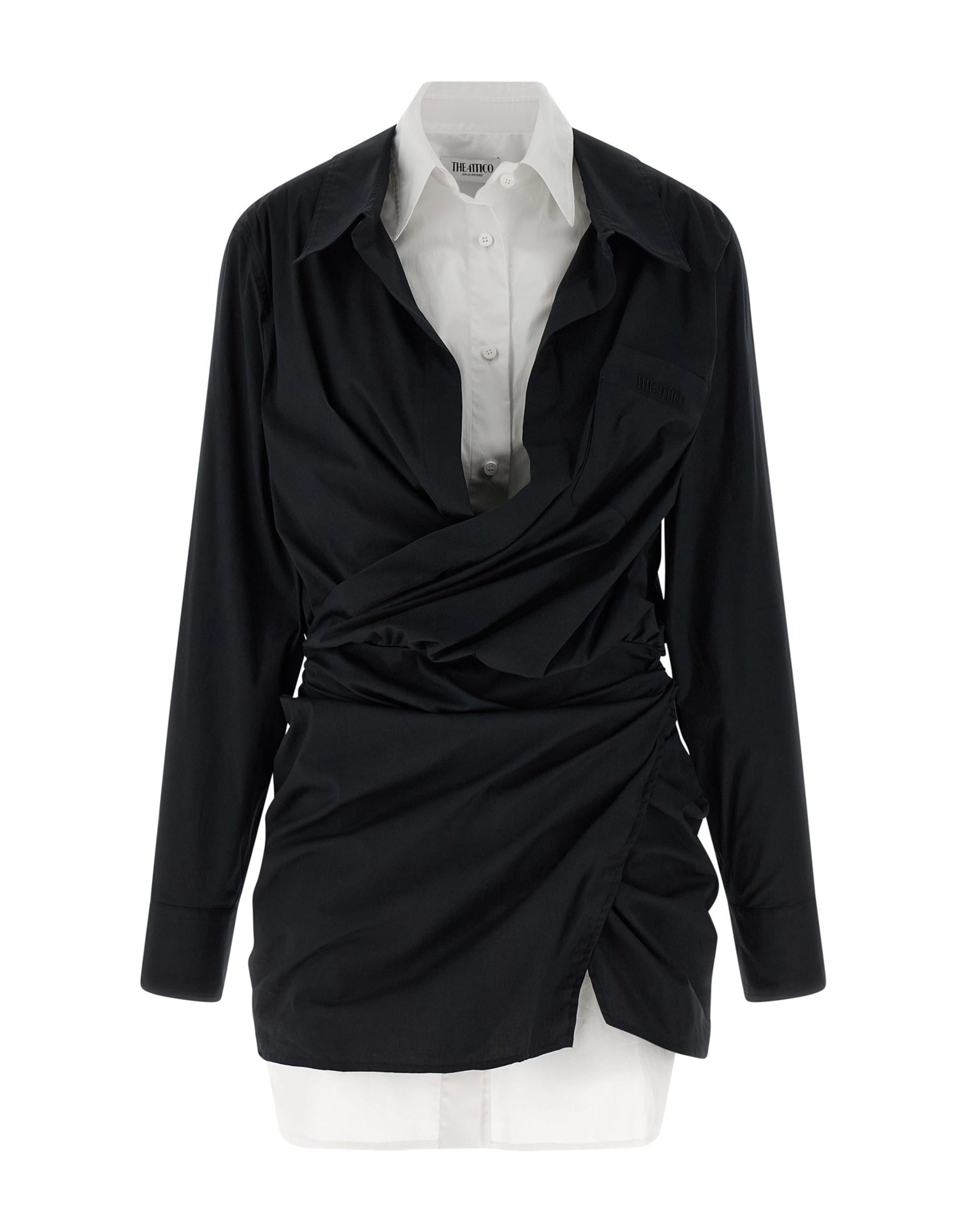 The Attico The Attico Double Layer Shirt Mini Dress