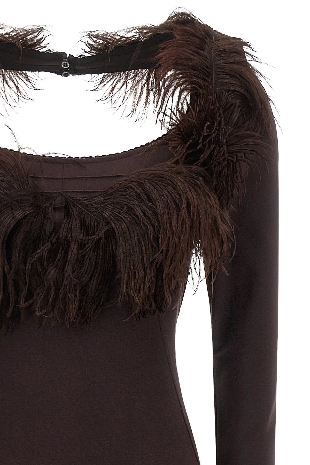 The Attico Feather Maxi Dress
