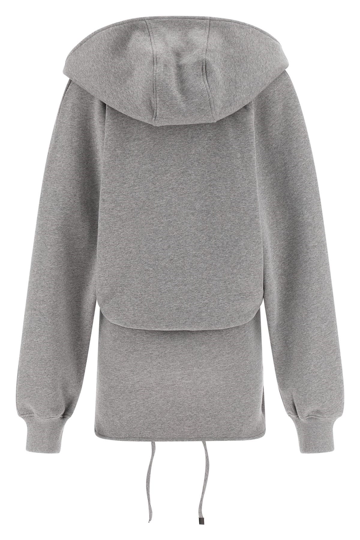 The Attico The Attico Hooded Fleece Mini Dress