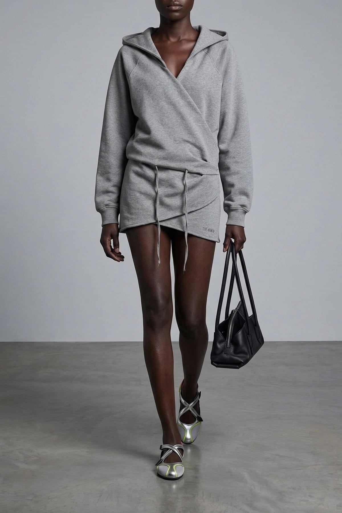 The Attico Kapuzen-Fleece-Minikleid - alternate view