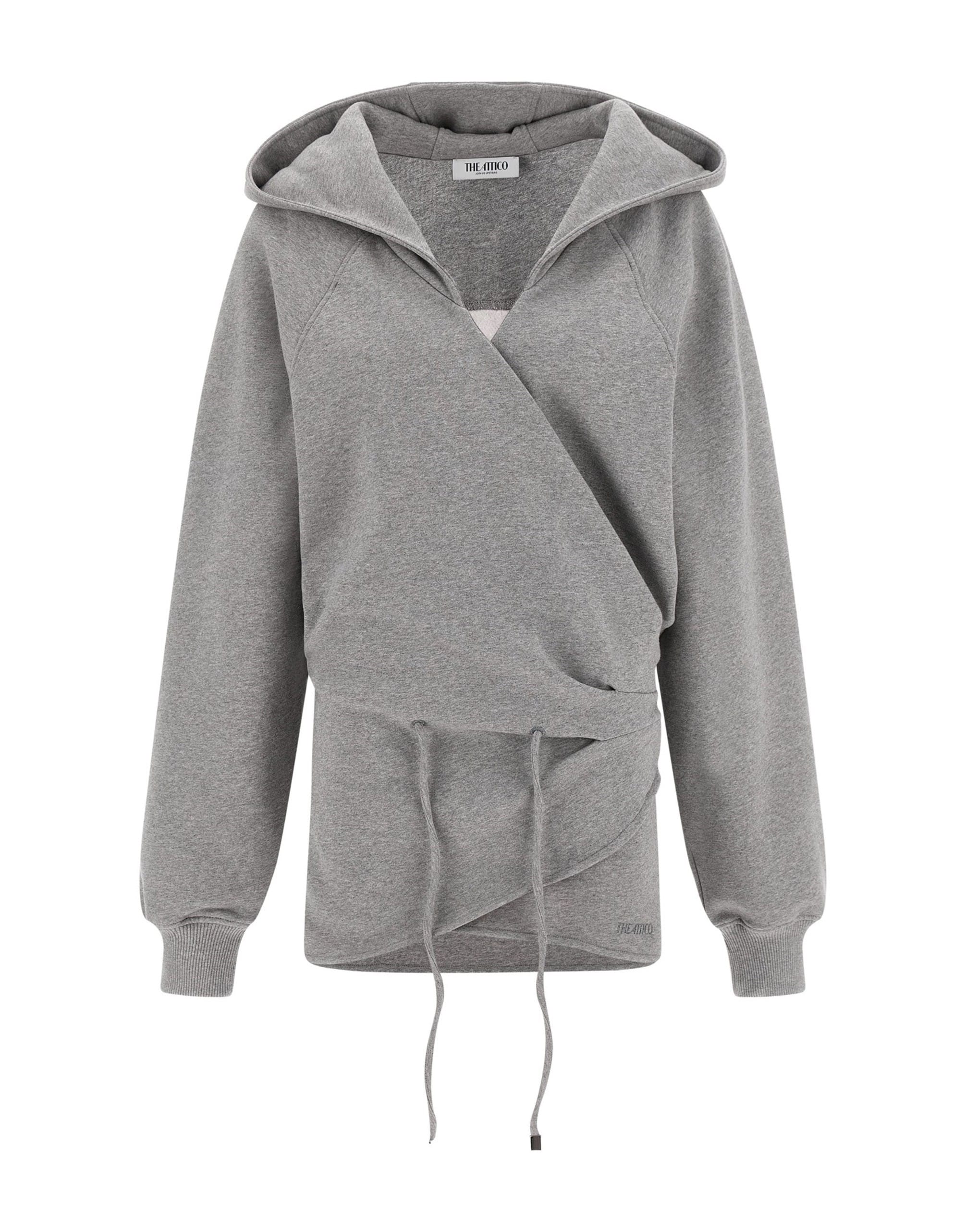 The Attico The Attico Hooded Fleece Mini Dress
