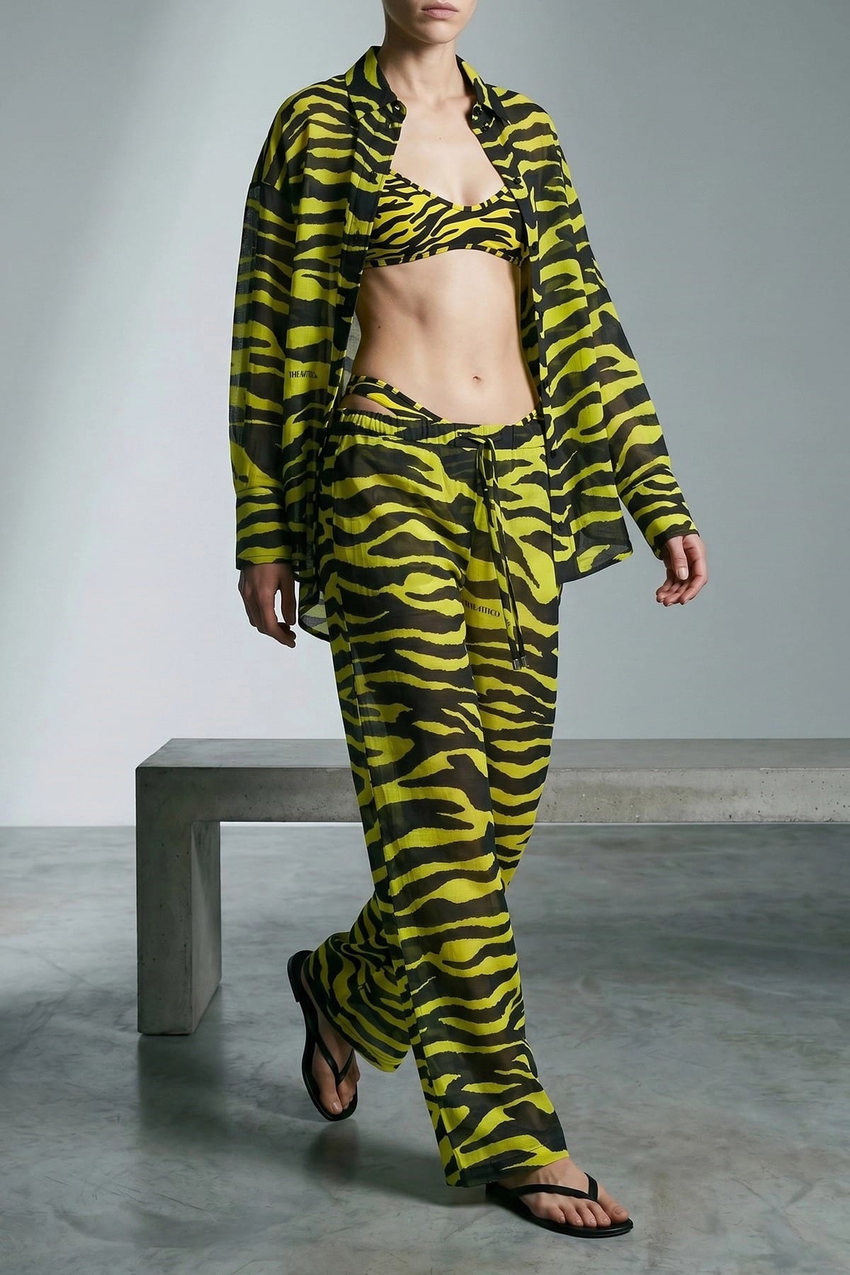 The Attico Il Primo Bagno Animal Print Pants - alternate view