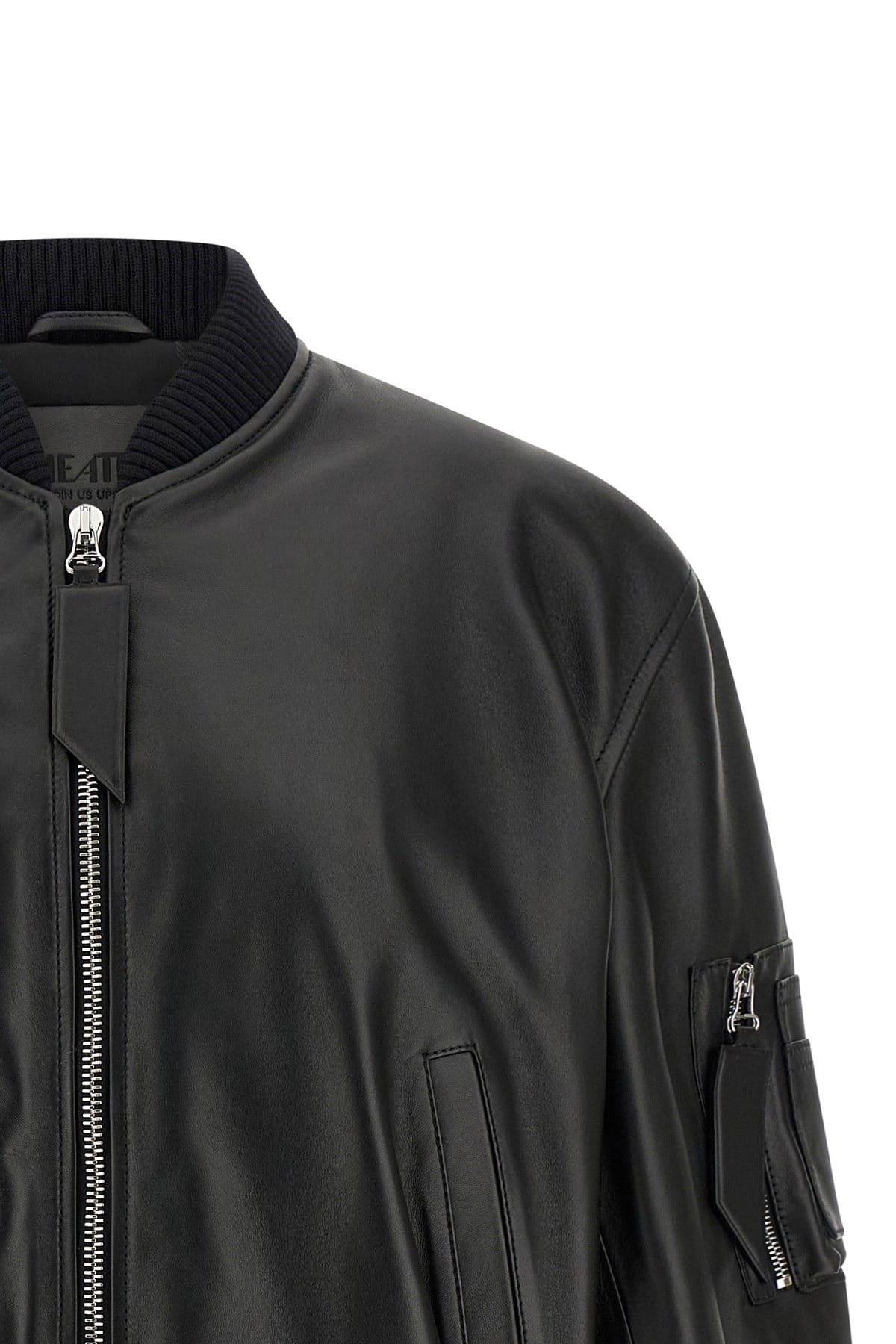 The Attico Leather Bomber Jacket