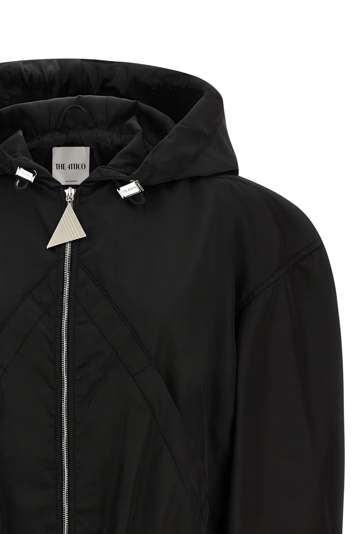 The Attico The Attico Maxi Hood Bomber Jacket