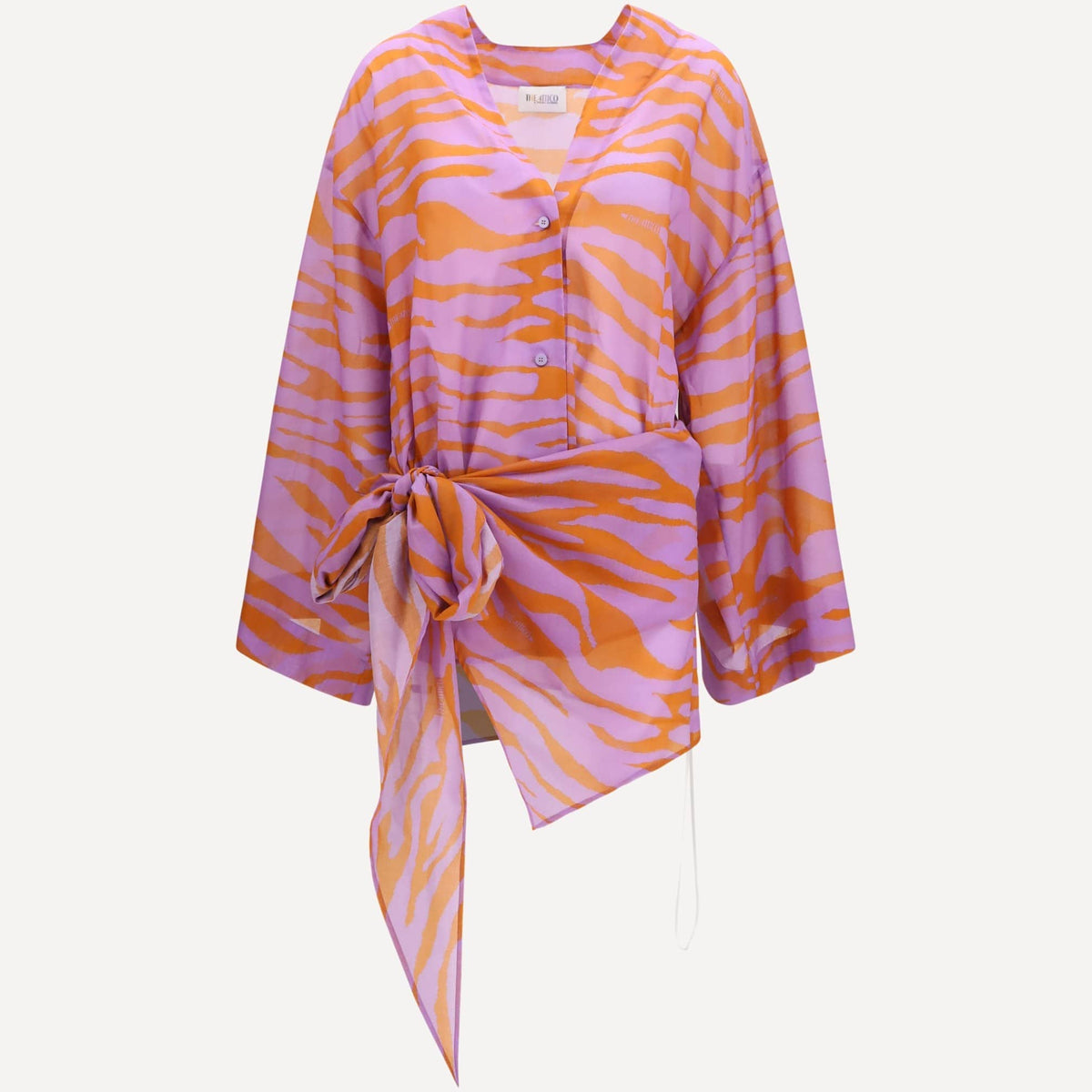 muslin mini dress The Attico Mini Dress In Printed Muslin