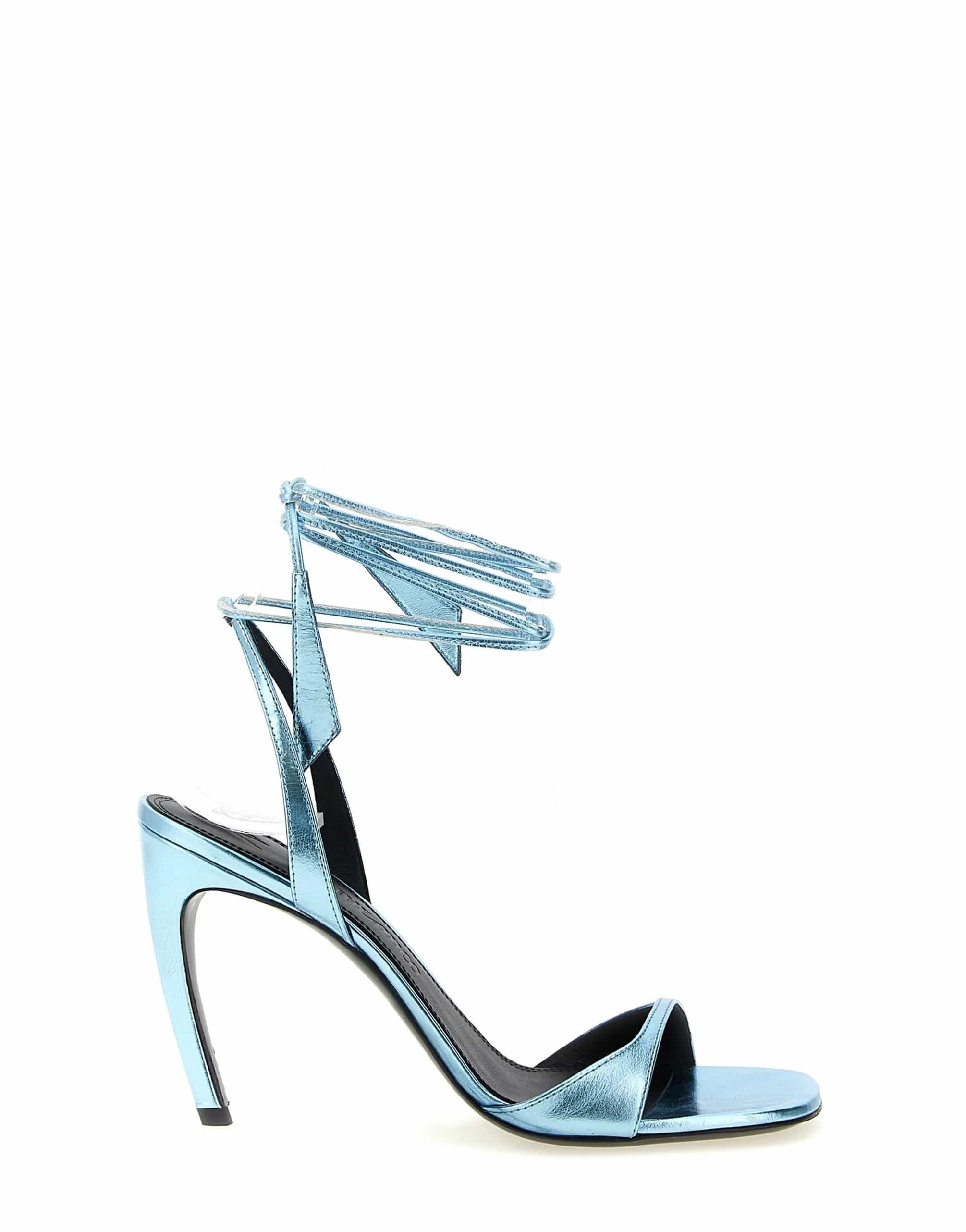 The Attico The Attico Ora Laminated Leather Sandals