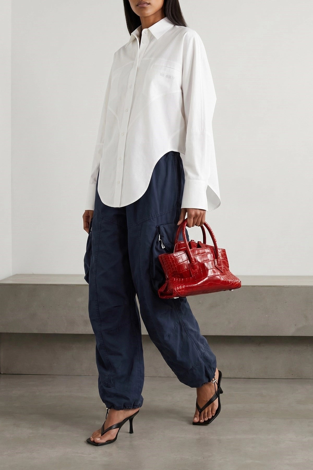 The Attico Shaped Hem Shirt