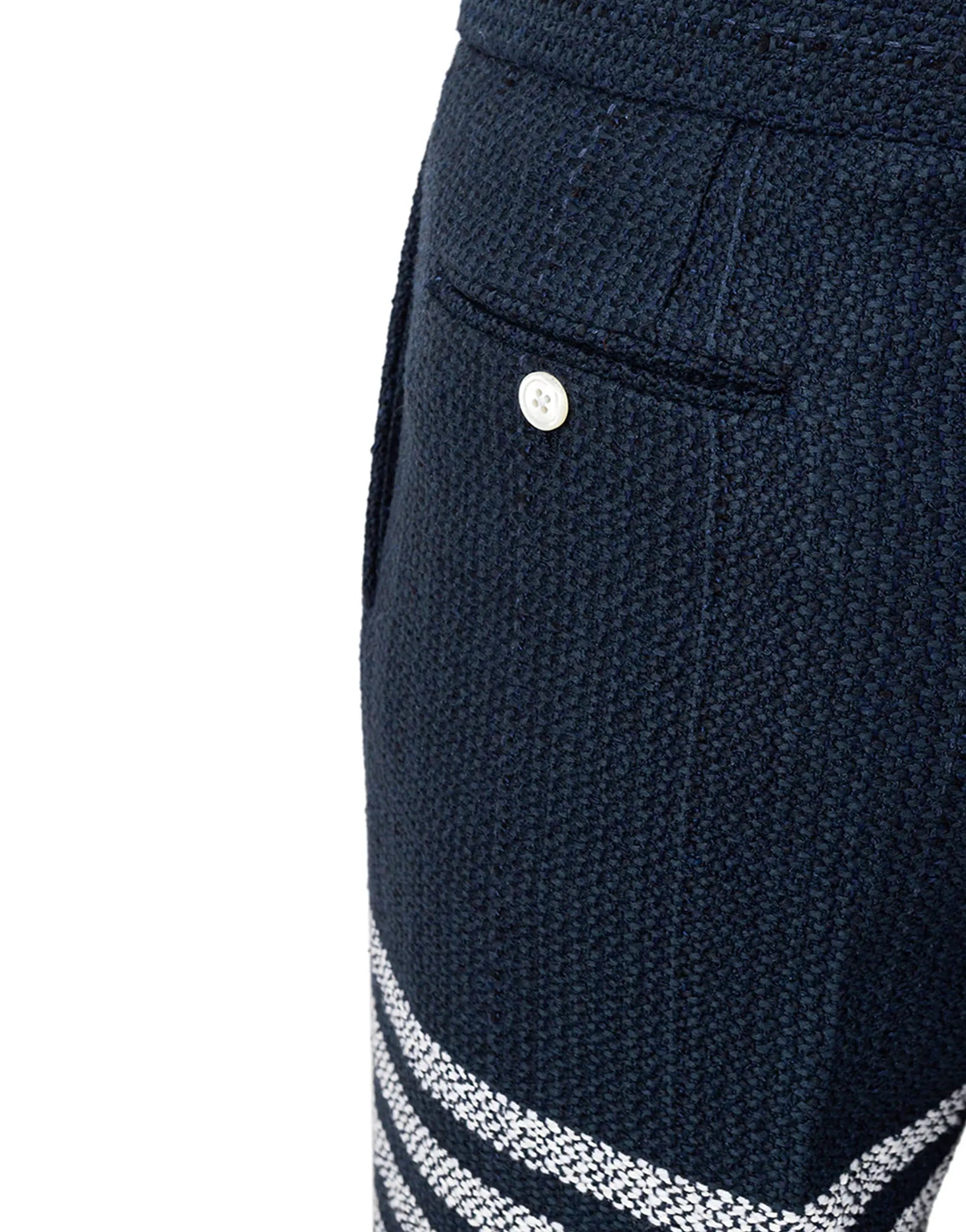 Thom Browne Thom Browne 4-Bar Cropped Straight-Leg Knit Pants