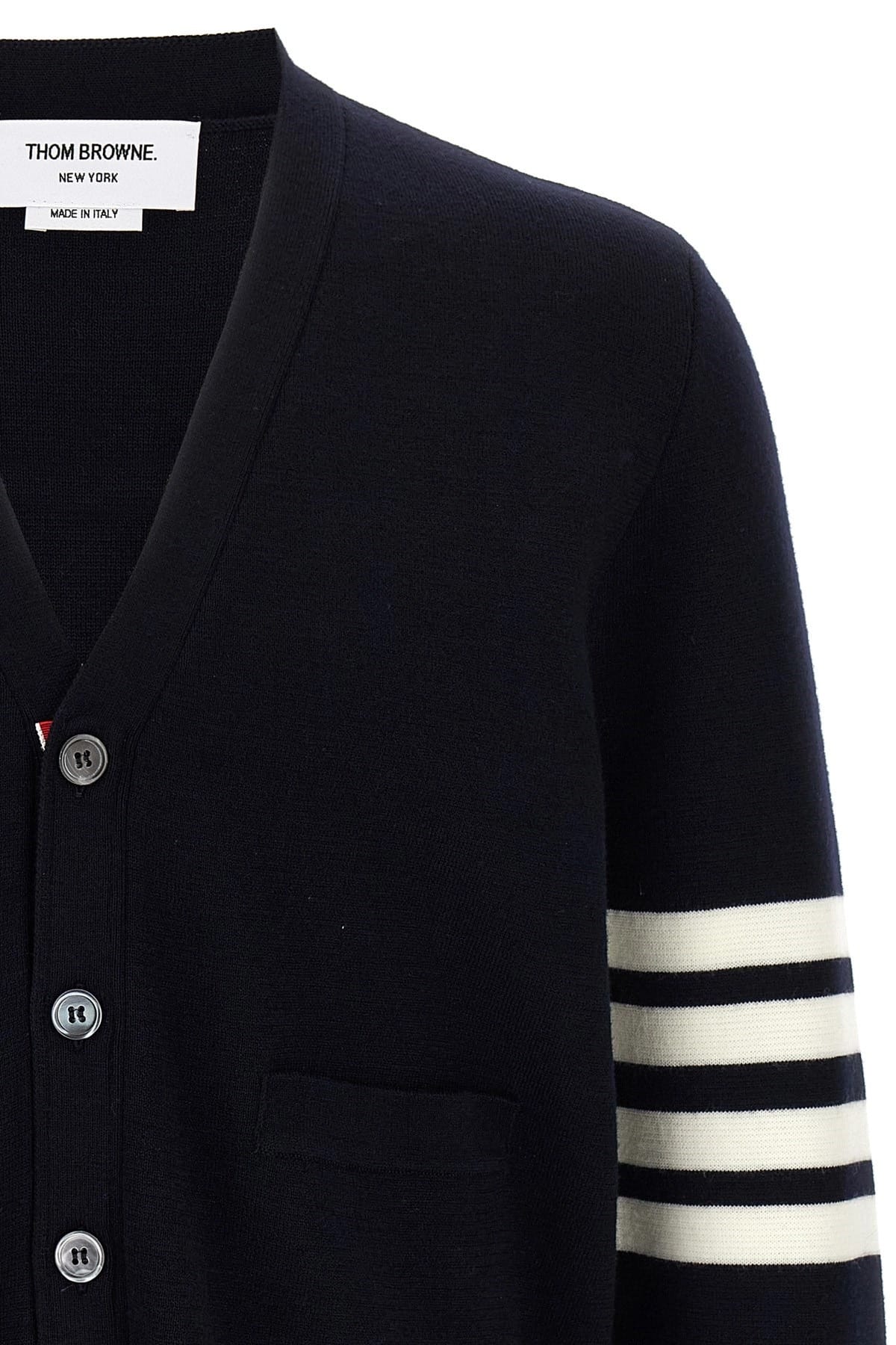 Thom Browne Thom Browne 4-Bar Wool Cardigan
