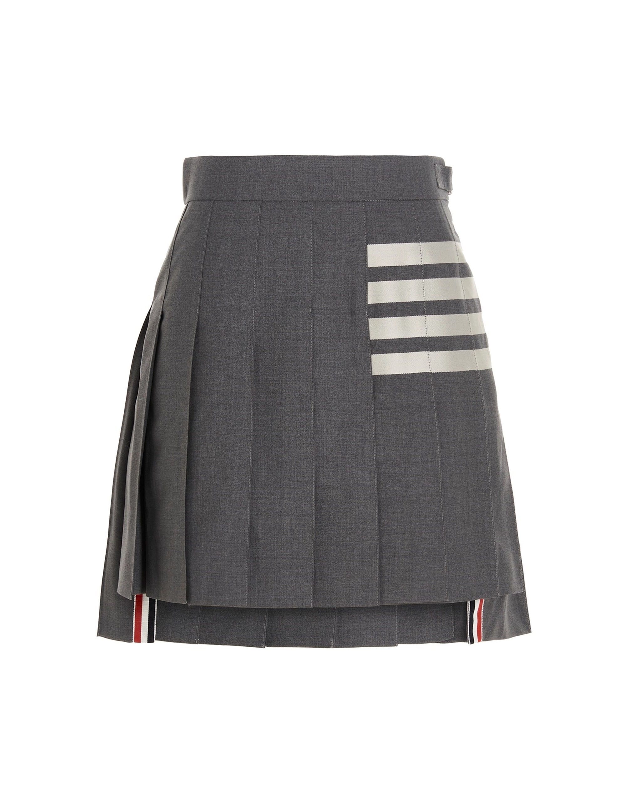Thom Browne Thom Browne 4 Bar Wool Skirt