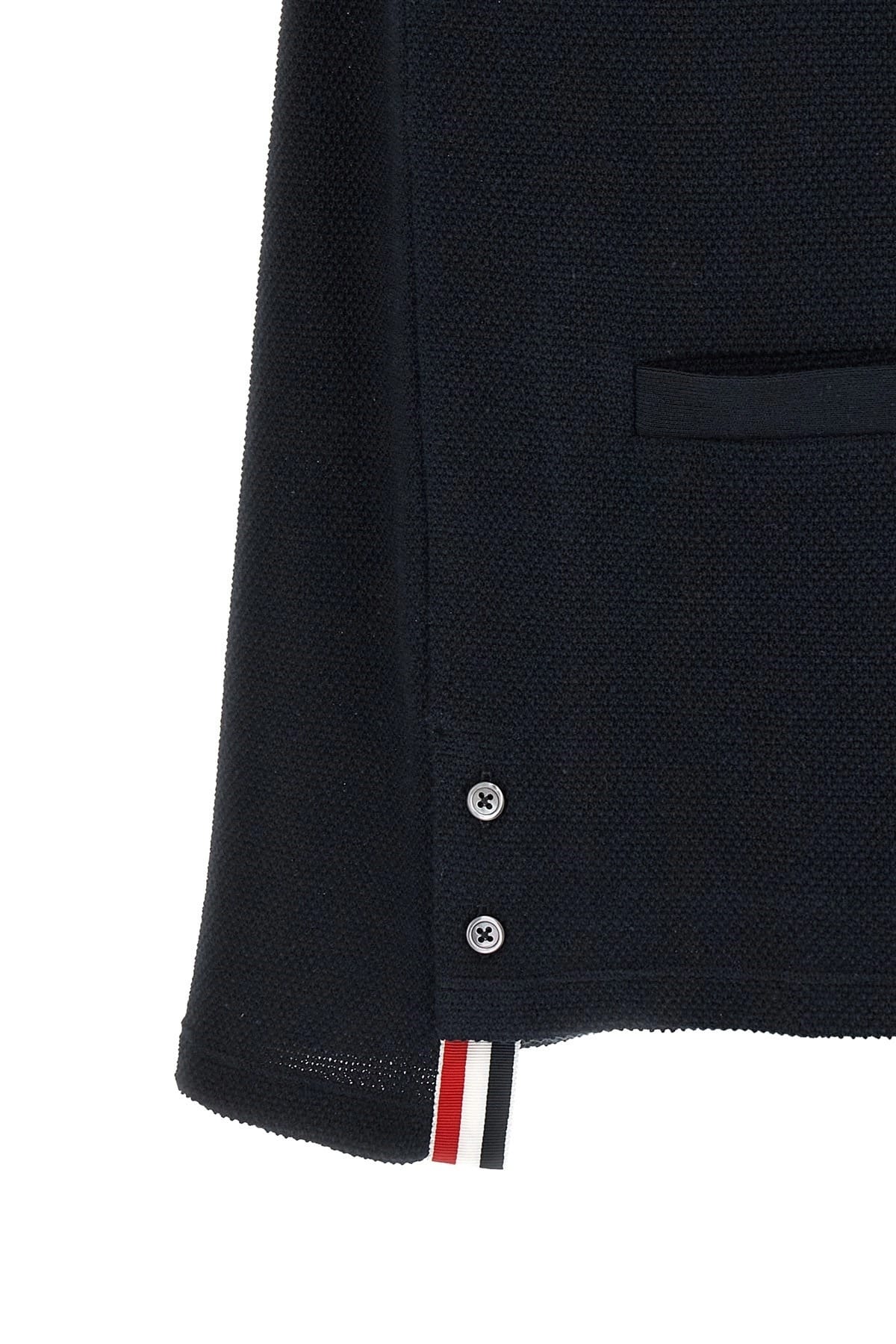 THOM BROWNE ブラックニット 4BAR Thom Browne 4BAR カーディガン | Sendegaro JP
