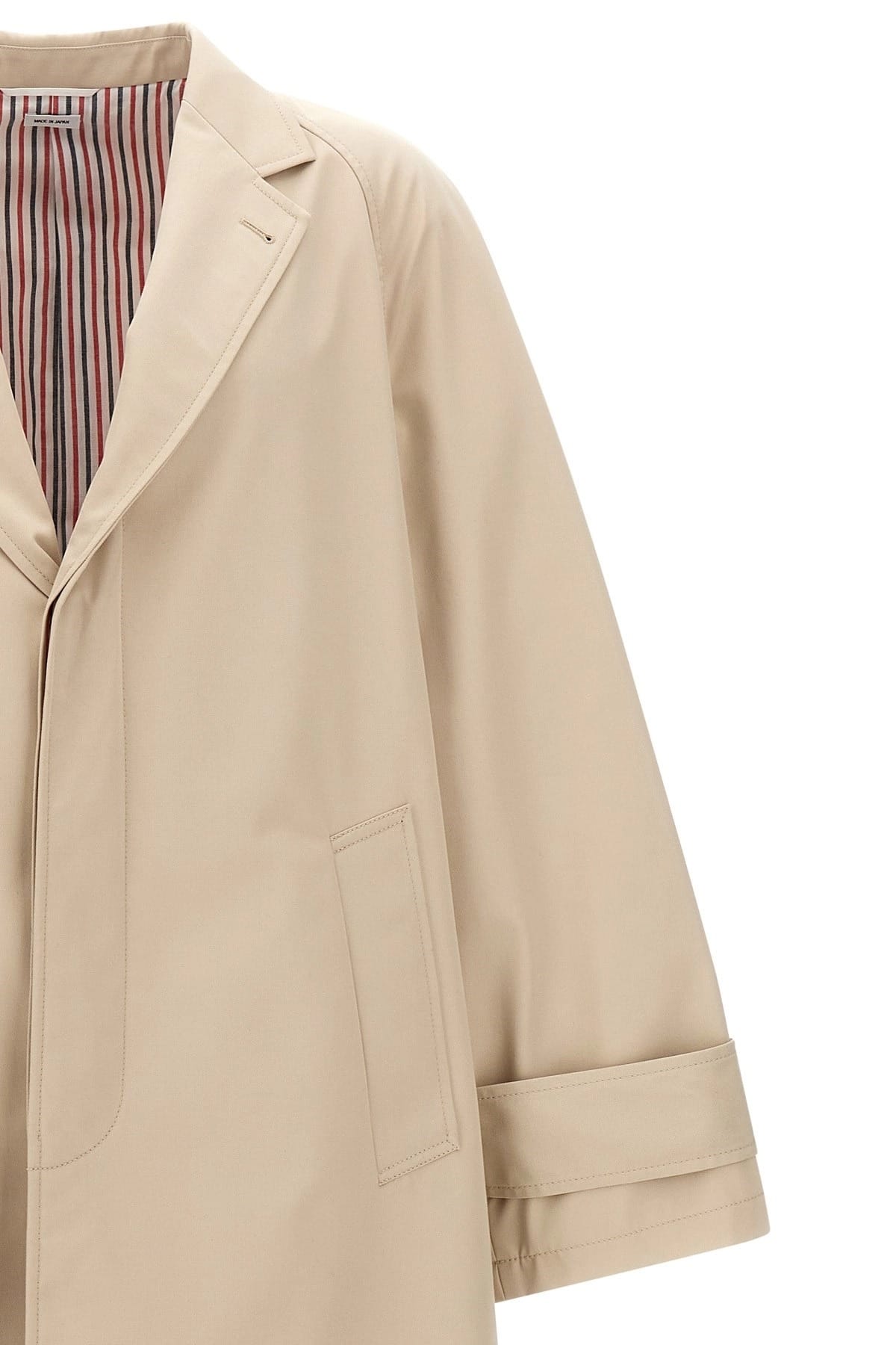 Thom Browne Thom Browne Beige Water-Repellent Trench Coat