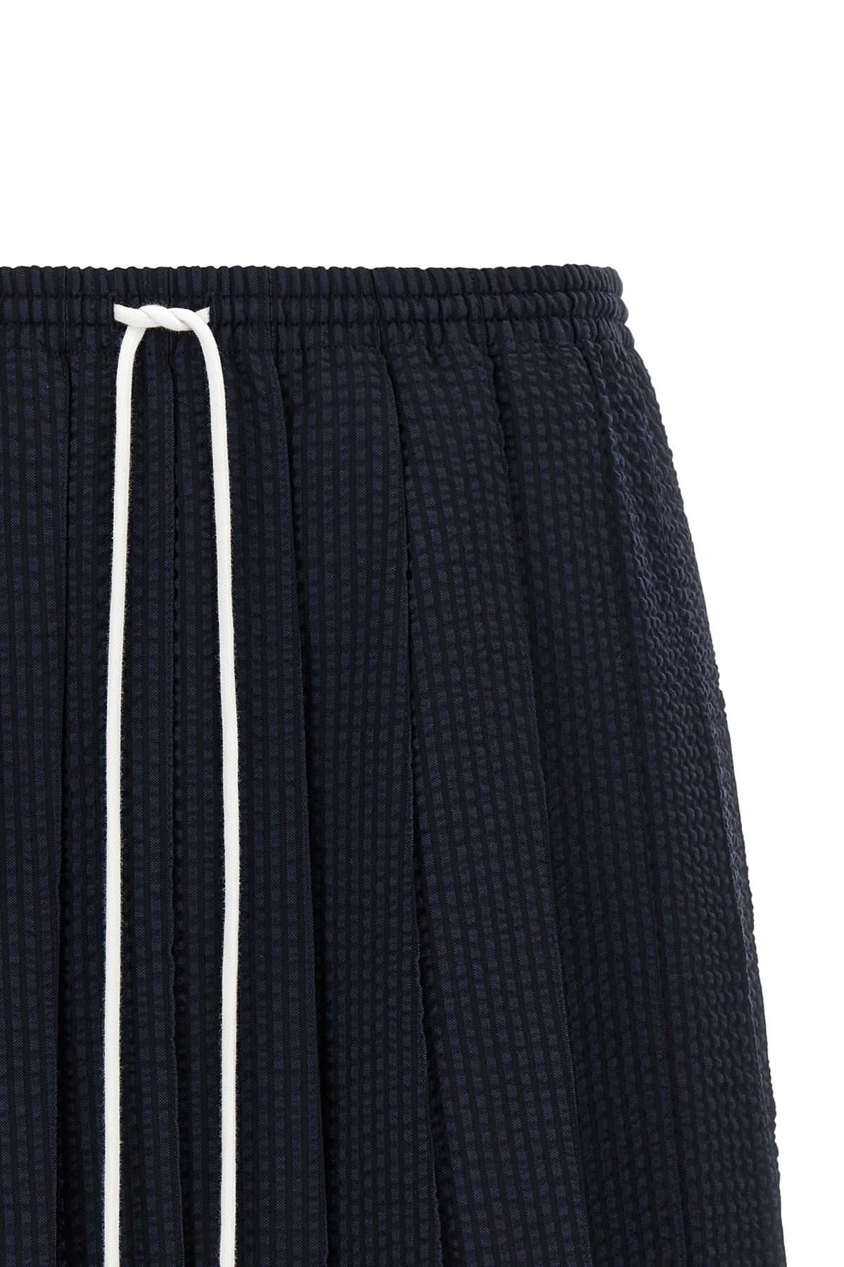 Thom Browne Thom Browne Blue Striped Wool Mini Skirt