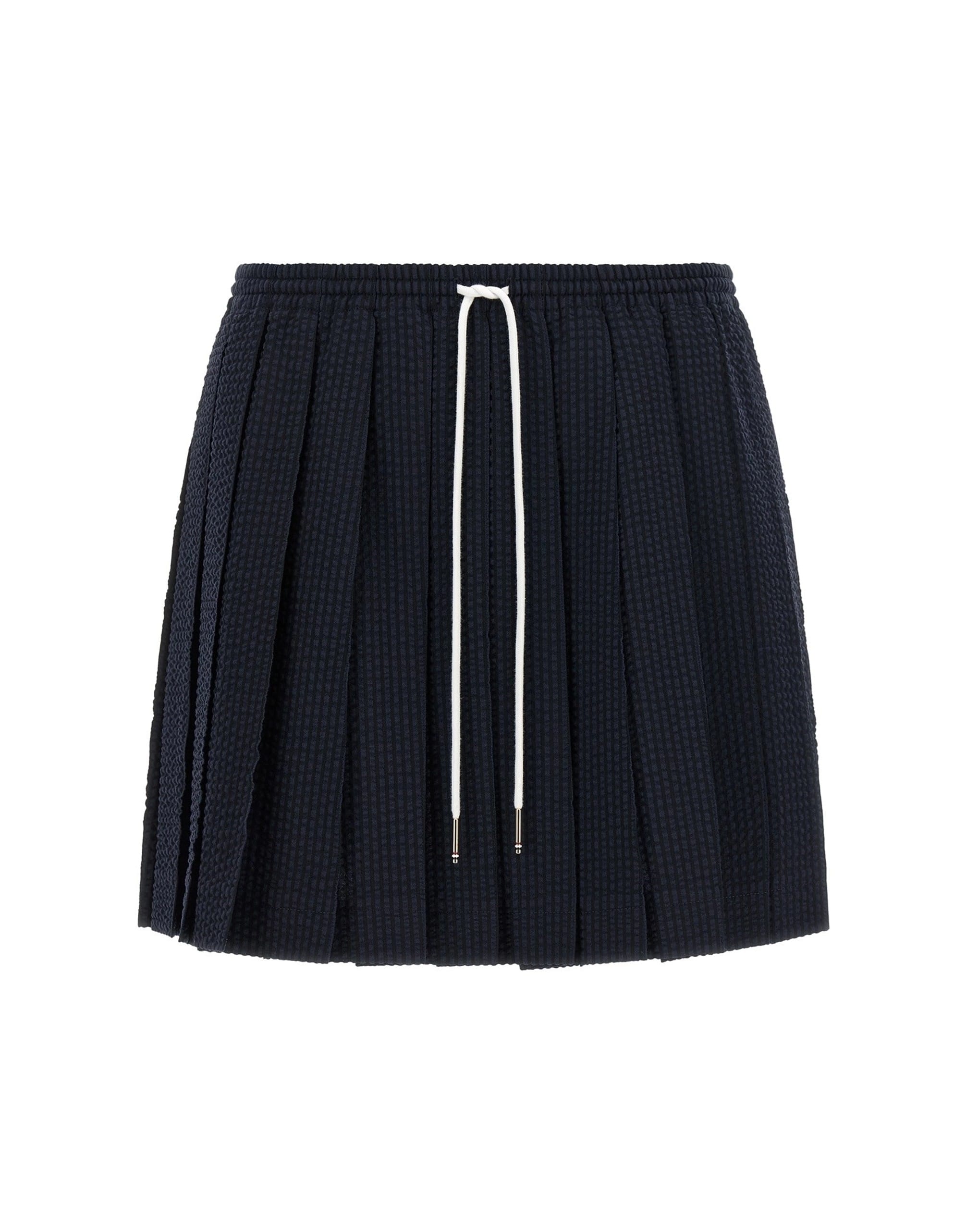Thom Browne Thom Browne Blue Striped Wool Mini Skirt