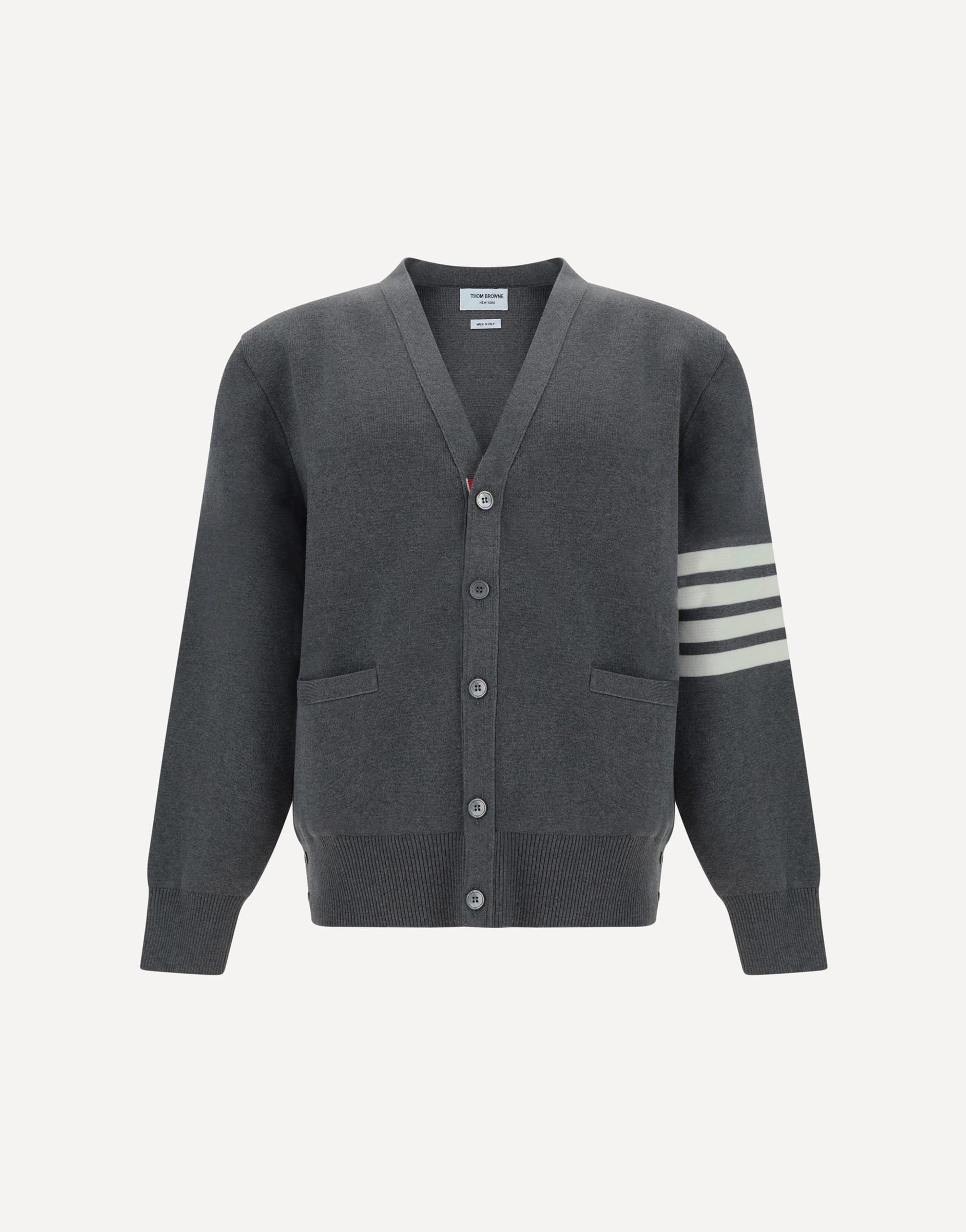Thom Browne Cotton Contrast Button Cardigan